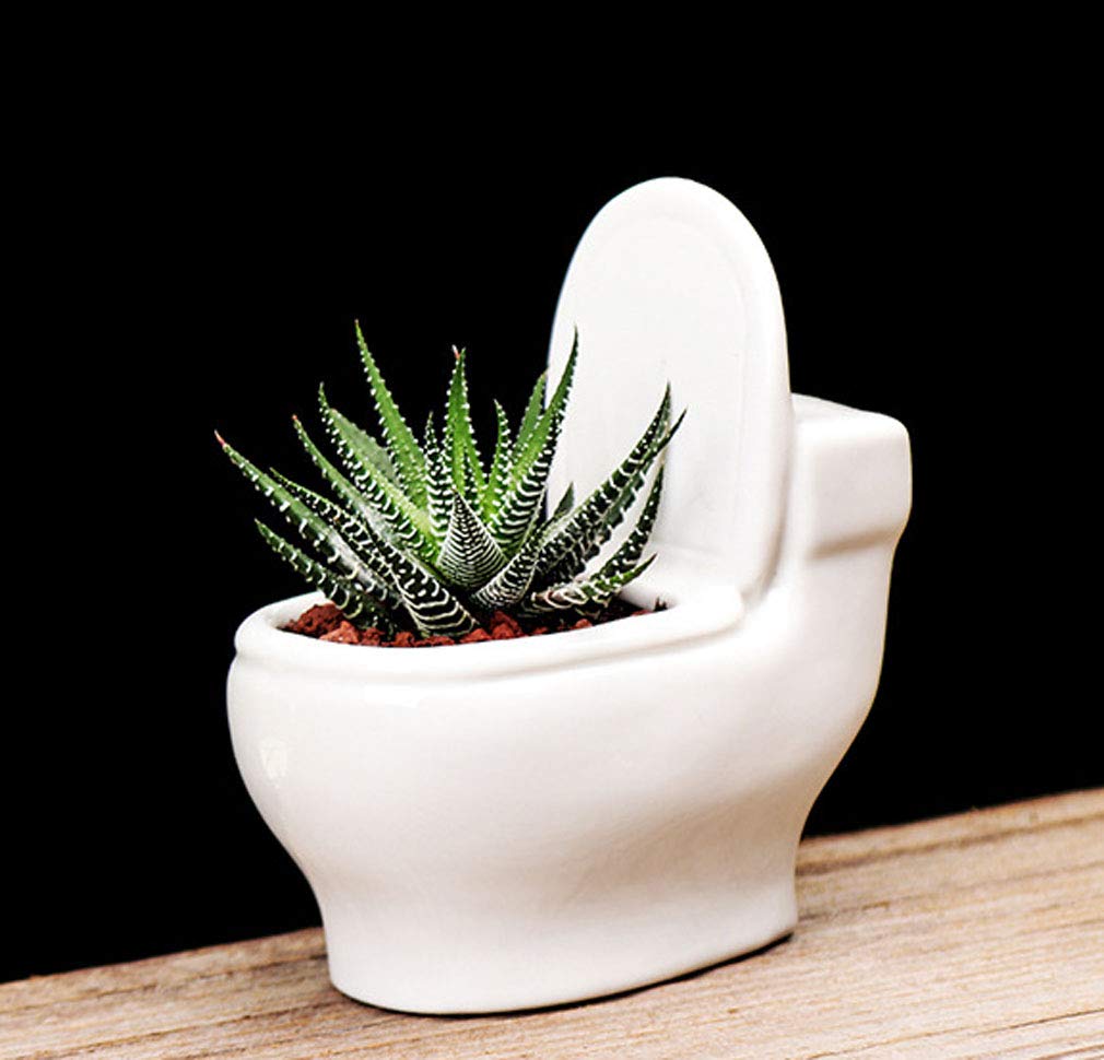White Ceramic Planter Pot - 4.6