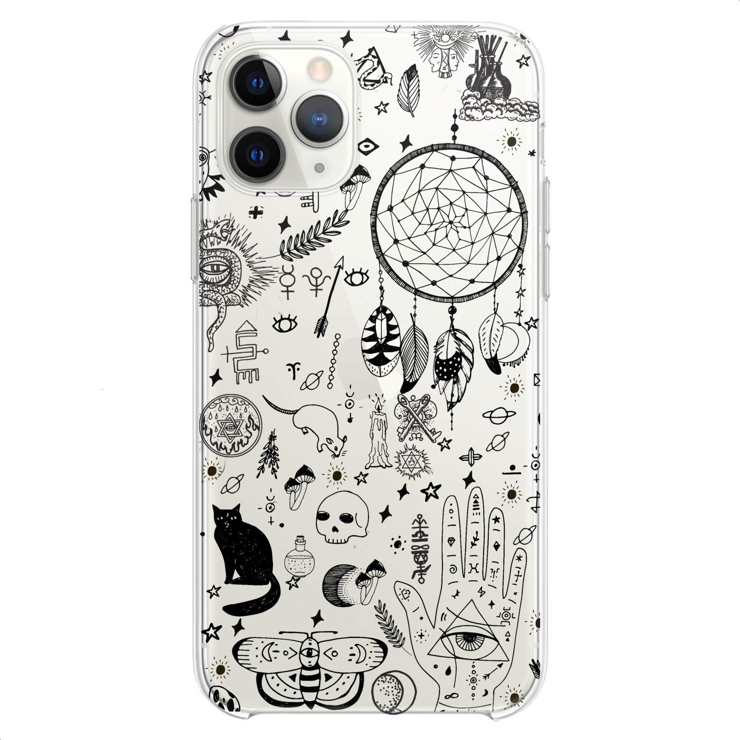 Premium Flexible TPU Phone Case Compatible with iPhone 16/15/14/13/12/11 Pro Max/Plus/Mini/XS/XR/X/8+/7/6/5/SE - Cute Black Cat Art Silicone Cover for Women & Girls (Halloween Witch Design) | Slim Protective Case for Daily Use, School & Parties