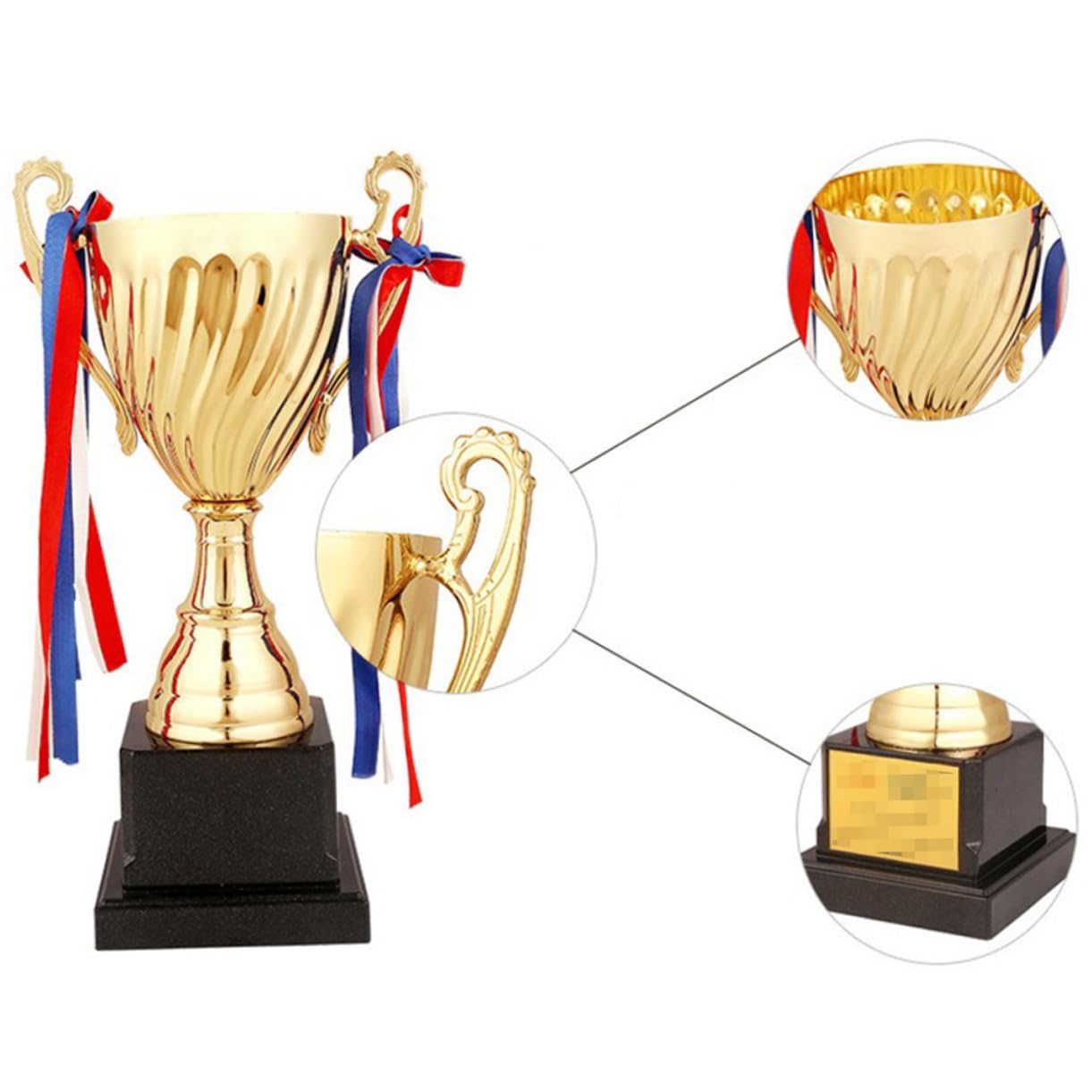 SUPVOX Champion Trophy Award Cup - Sports Competition Trophy for School Matches, Tournaments & Awards Ceremonies - Perfect for Champions, Winners & Recognition Events