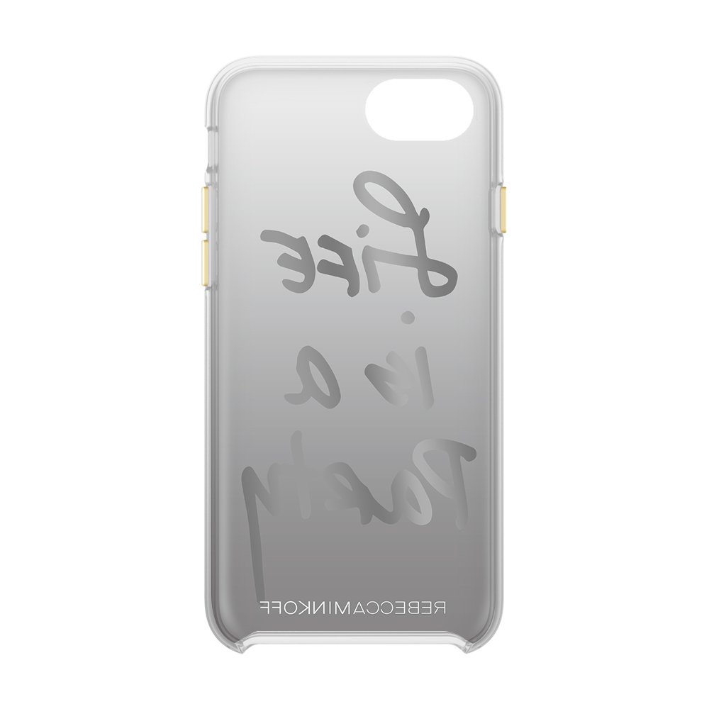 Rebecca Minkoff Designer iPhone 7 Case - Double Up Protective Phone Cover [Life is a Party Black/Black Foil] | Slim Shockproof Cover for Everyday Use, Work & Travel