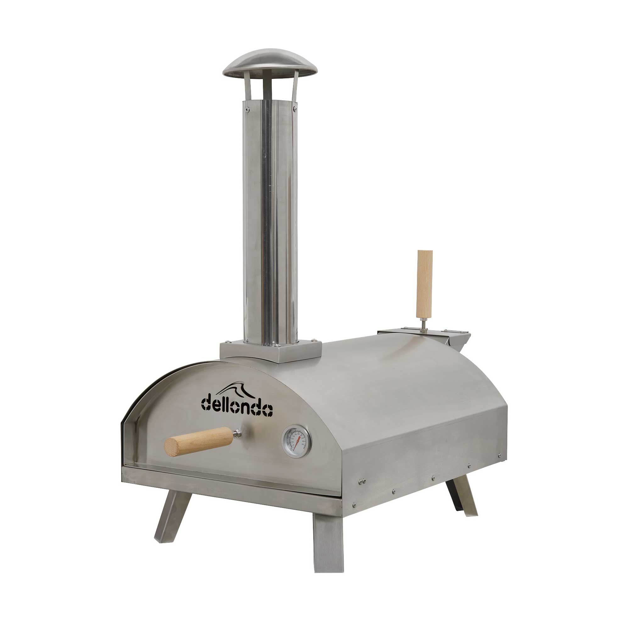 Portable Wood Fired Stainless Steel Pizza Oven with Cover, Carry Bag & Trolley - Outdoor Cooking, Camping, Backyard BBQ & Picnics - DG259