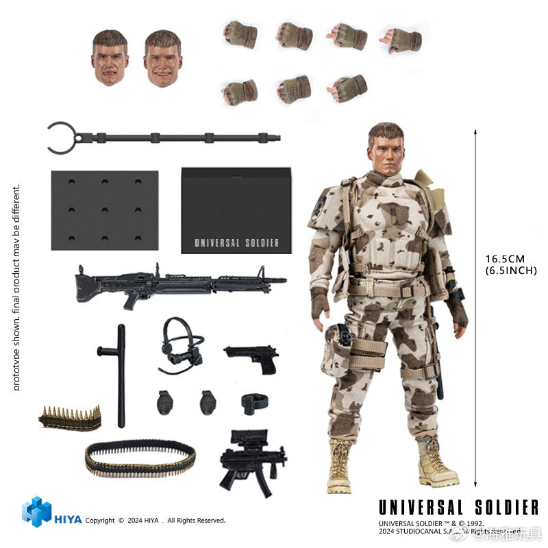 HIYA 6-inch 1/12 Scale Action Figure - Exquisite Super Series Universal Soldier Andrew Scott Collectible - Perfect for Display, Photography & Diorama Scenes