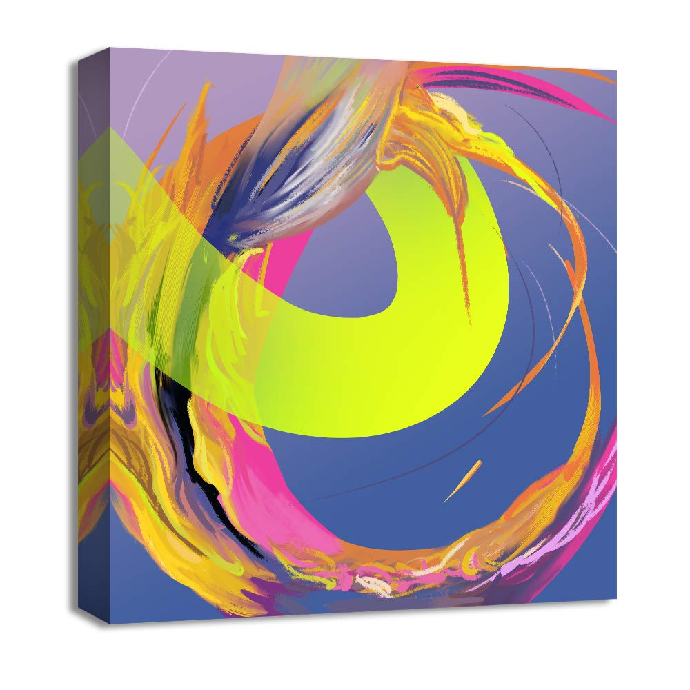 IDEA4WALL Abstract Canvas Wall Art - 12x12 Inch Framed Modern Painting for Living Room, Bedroom & Office Decor | Home Prints & Wall Decorations