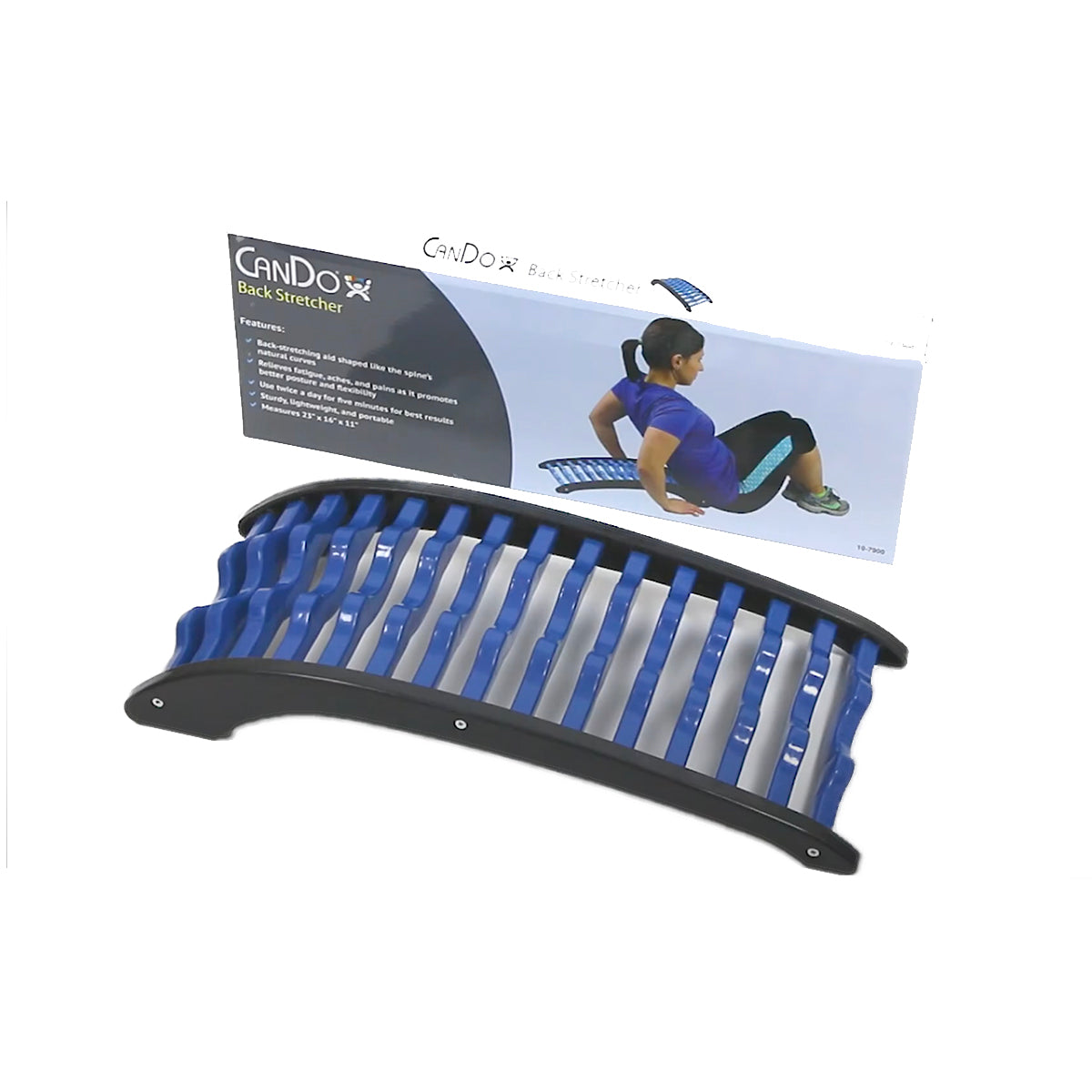 Cando Back Stretcher - Relieve Back Pain & Improve Posture - Portable & Adjustable for Home, Office & Gym Use