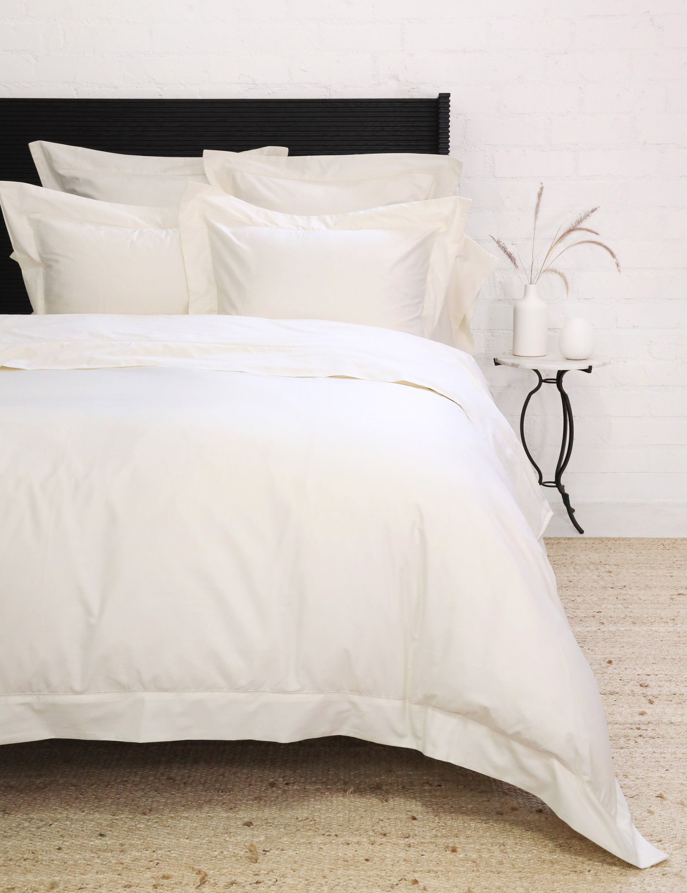 Classico Hemstitch Cotton Sateen Sham by Pom Pom at Home - Luxury Bedding Pillowcase for Master Bedroom & Guest Room Decor