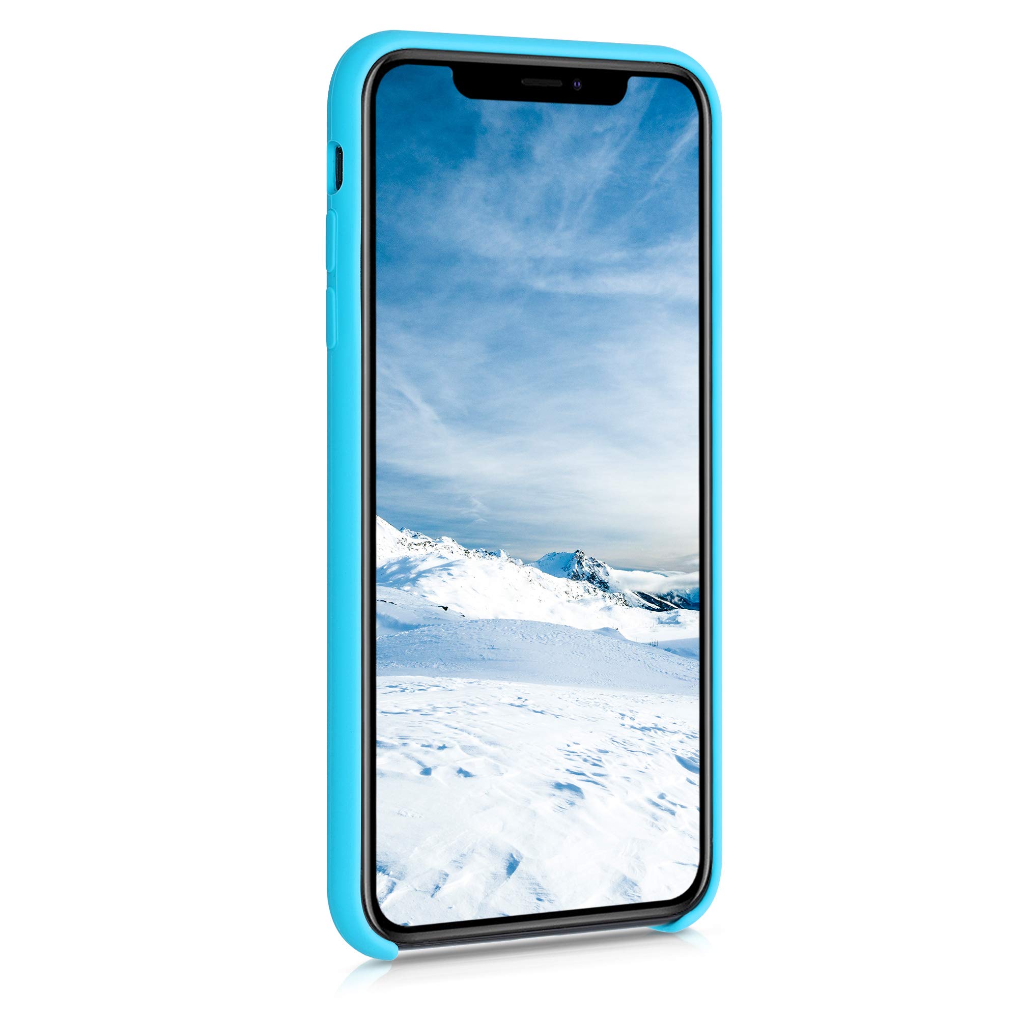 kwmobile Shockproof TPU Silicone Case for Apple iPhone Xs Max - Soft Matte Finish, Slim Protective Cover (Cool Glacier) - Perfect for Outdoor Activities, Travel & Daily Use