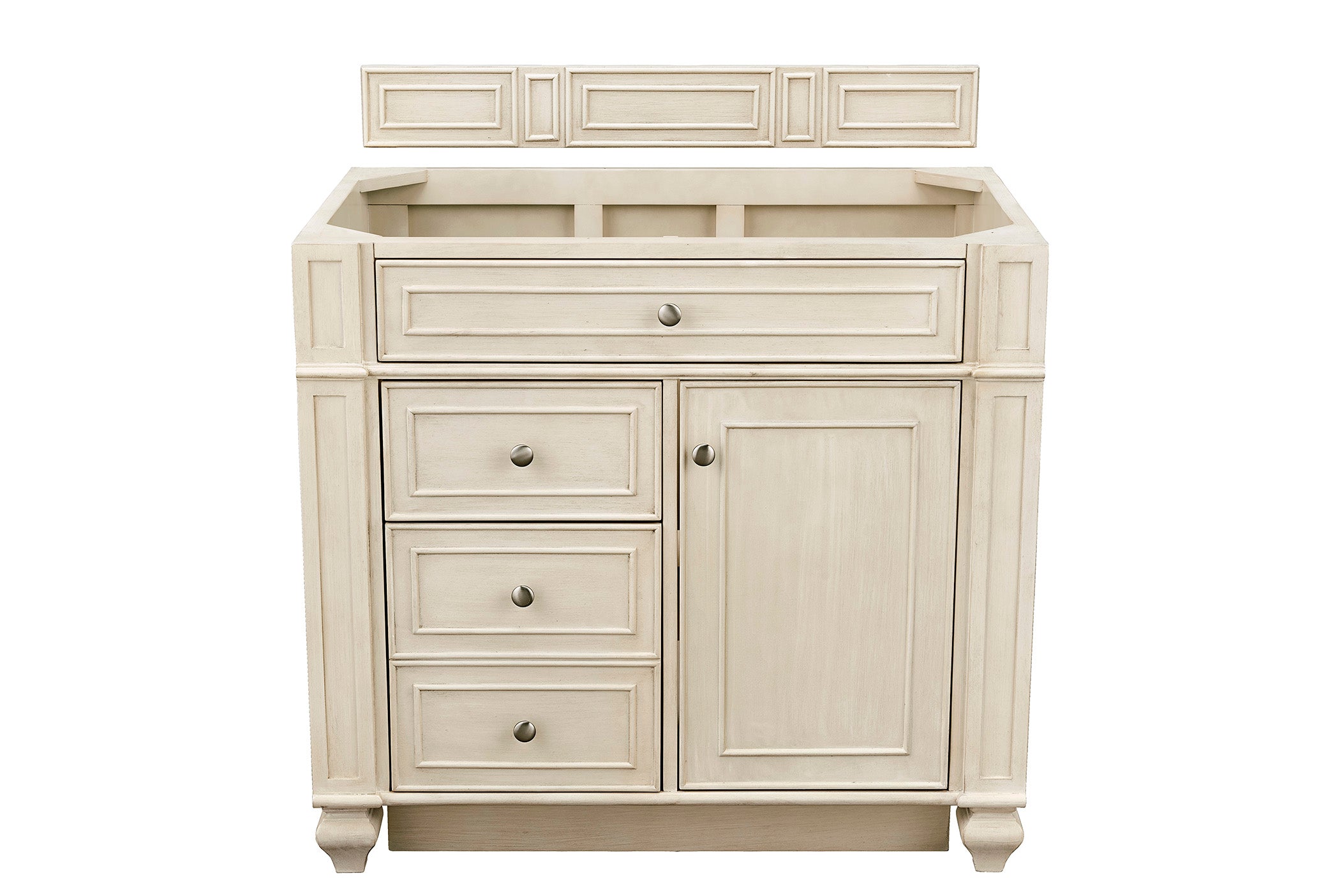 Bristol 36 Inch Single Bathroom Vanity in Vintage Vanilla Finish - Perfect for Small Bathrooms, Powder Rooms & Home Renovations
