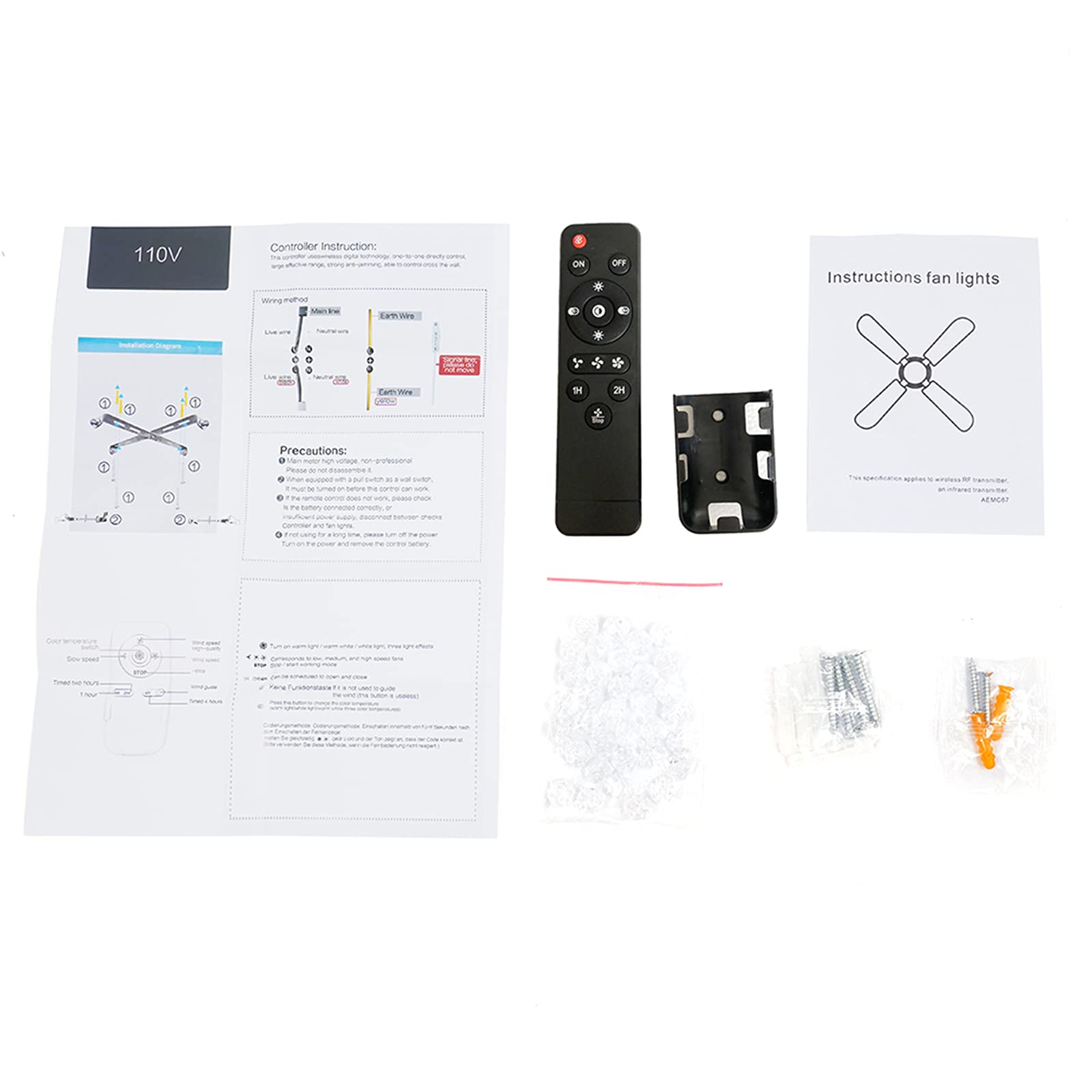 22 Inch Modern Ceiling Fan with LED Light and Remote Control - Dimmable Semi Flush Mount Fan for Living Room, Bedroom, Office - 3 Speed Settings & 3 Color Temperatures - 110V for 50-170 sq ft Spaces (Pineapple Bead Design) - Perfect for Home Cooling, Ambient Lighting, and Energy-Efficient Air Circulation