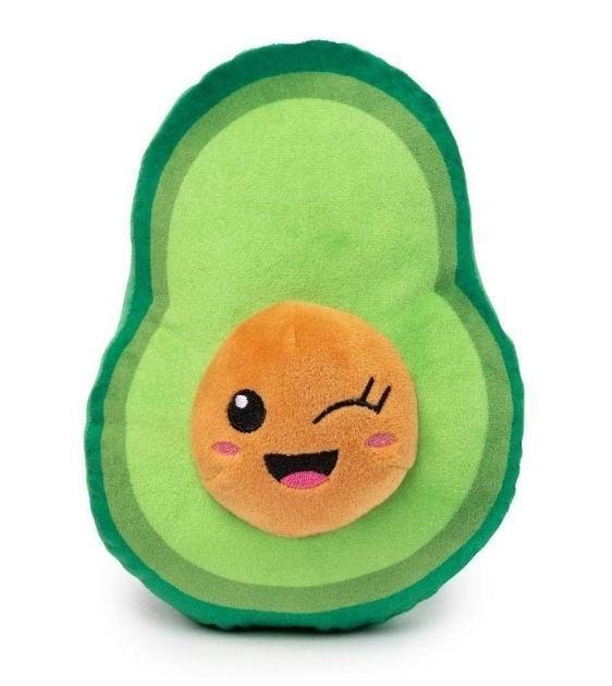 Fuzzy Winky Avocado Plush Dog Toy - Soft Cuddly Stuffed Animal for Small & Medium Dogs - Perfect for Chewing, Cuddling & Playtime at Home or Travel