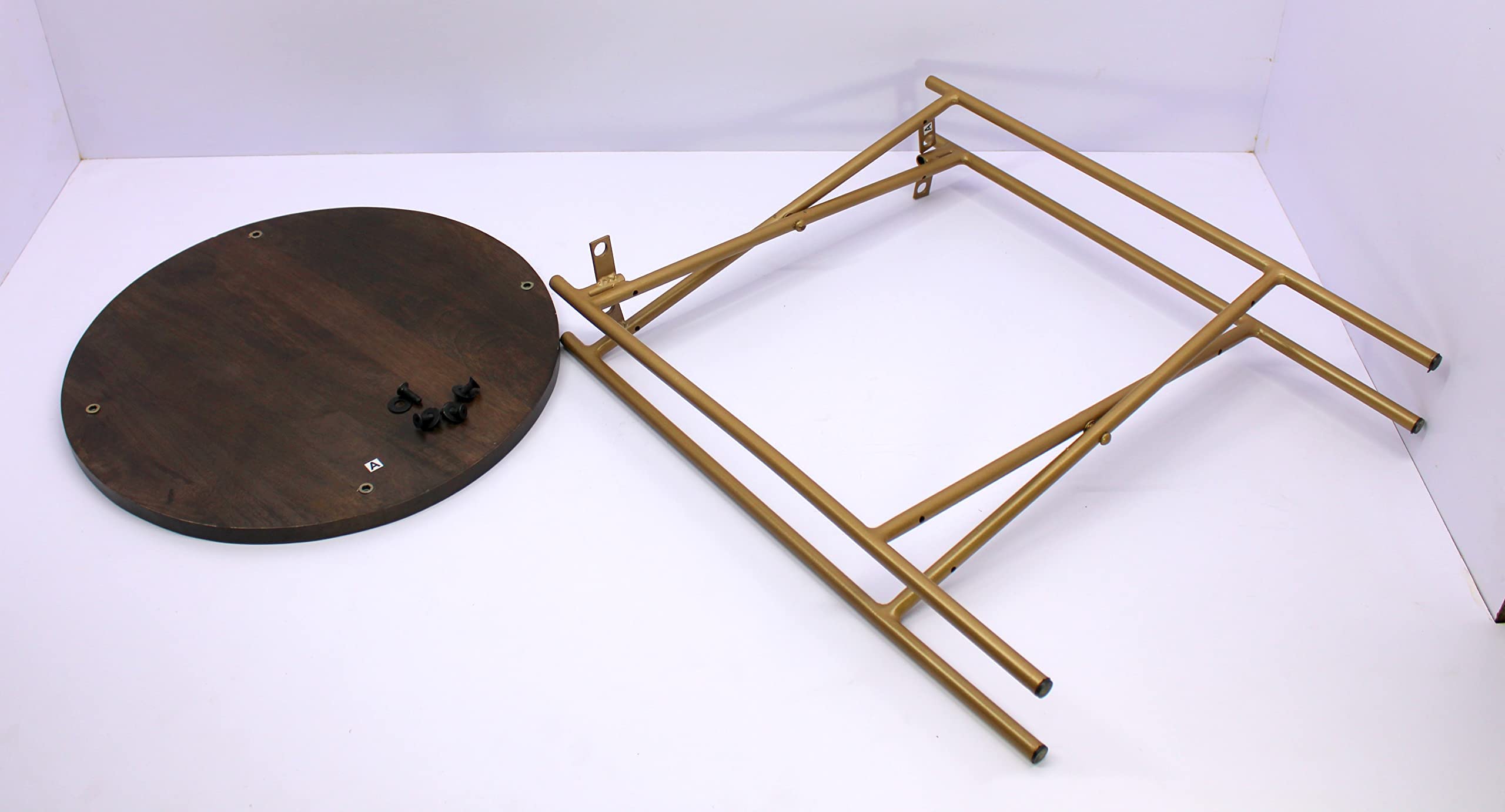 Round Corner Wood Coffee Table - 21