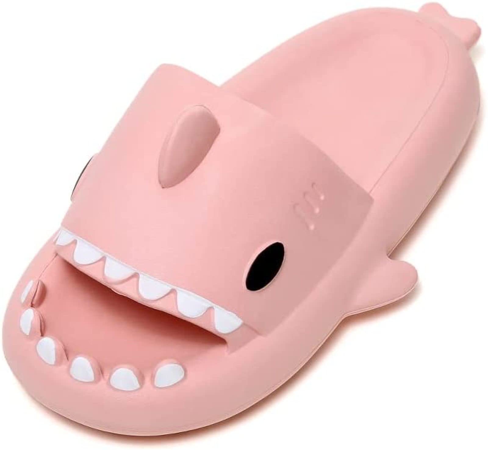 CHEWYNP Women's Shark Slides - Soft Pillow Slippers for Men & Kids, Non-Slip Open Toe Sandals for Indoor/Outdoor Use, Spa Shower Shoes, House Slippers for Summer (J-44/45) - Perfect for Beach, Poolside, Bathroom & Cozy Home Wear