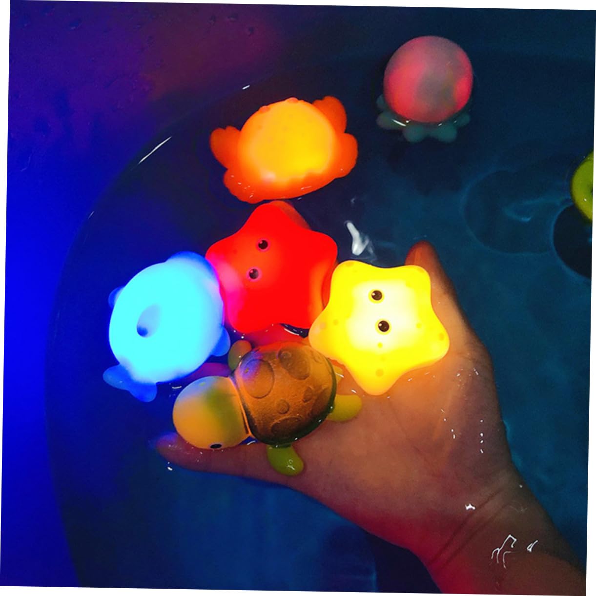 HEMOTON 5-Piece Net Fishing Bath Toys for Babies - Safe Plastic Infant Tub & Beach Play Set for Sensory Development, Water Play & Outdoor Fun