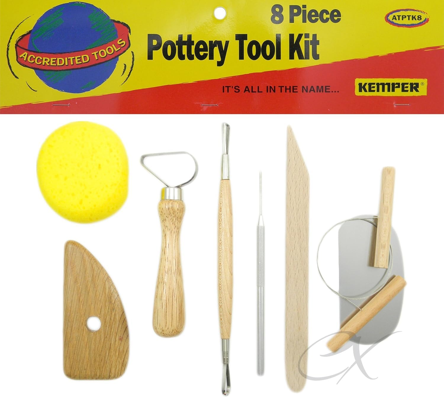 **Kemper Pottery Tool Kit - 8-Piece Professional Ceramic Sculpting Tools Set for Clay Modeling, Trimming & Carving - Perfect for Artists, Students & DIY Pottery Projects**