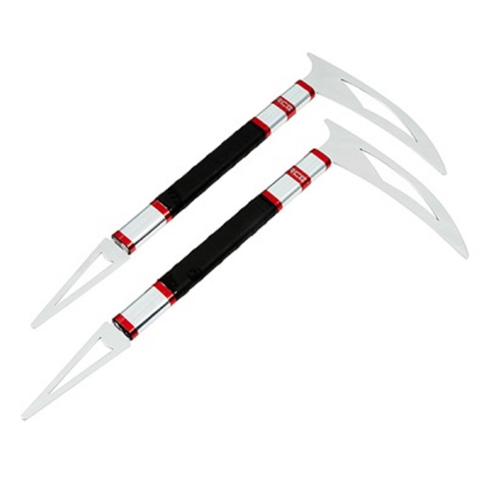 Premium Switchblade Kamas - Chrome & Red Finish - Tactical Self-Defense & Outdoor Survival Knives for Camping, Hunting, and Collectors