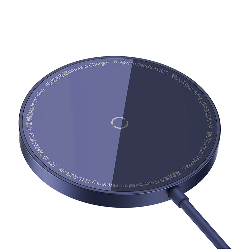 Baseus Simple Mini3 15W MagSafe Wireless Charger - Fast Charging for iPhone 12/13/14, Purple - Perfect for Home, Office & Travel