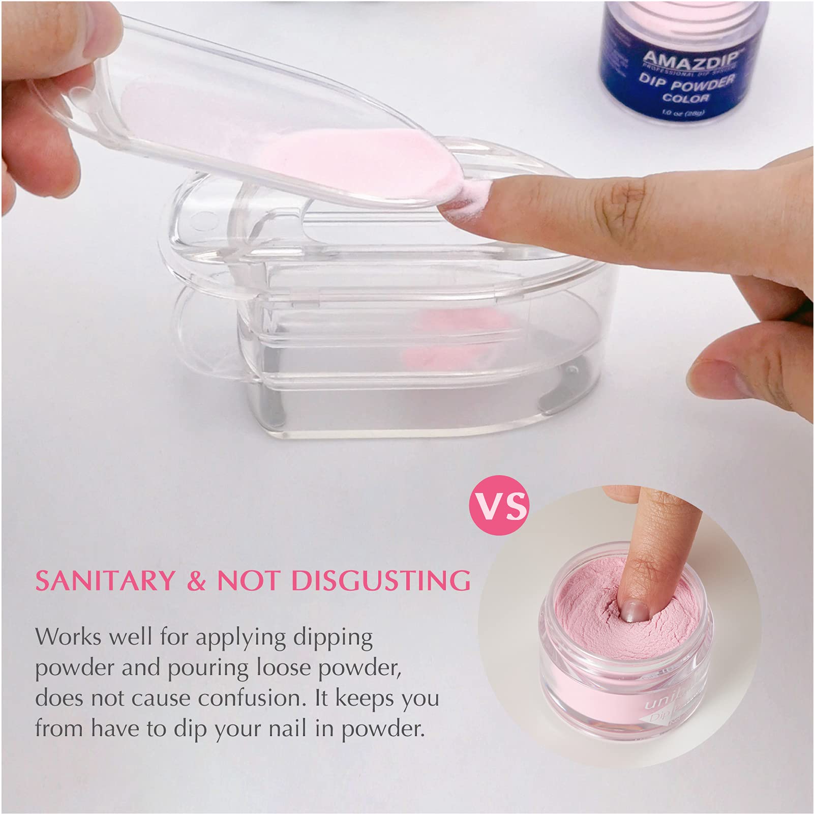 Professional Nail Dip Powder Recycling System & French Dip Nail Tray - Transparent Dip Nail Accessories Kit for Salon & Home Manicures | Perfect for DIY Nail Art & Professional Nail Technicians