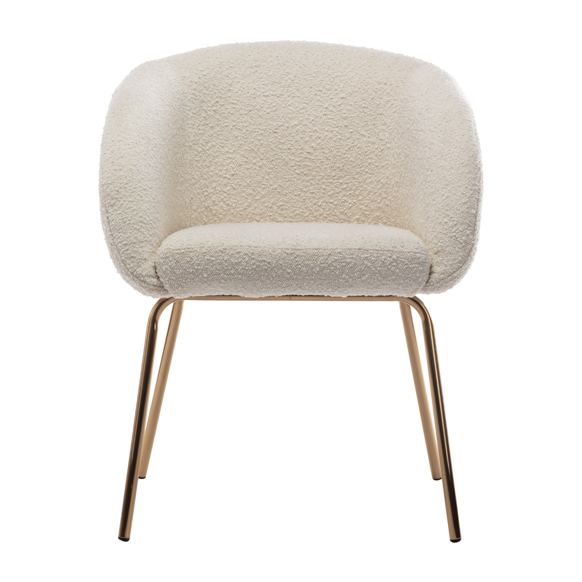 Avalon Boucle Dining Arm Chair - Modern Upholstered Accent Chair for Kitchen, Dining Room, or Office - Comfortable & Stylish Seating Solution