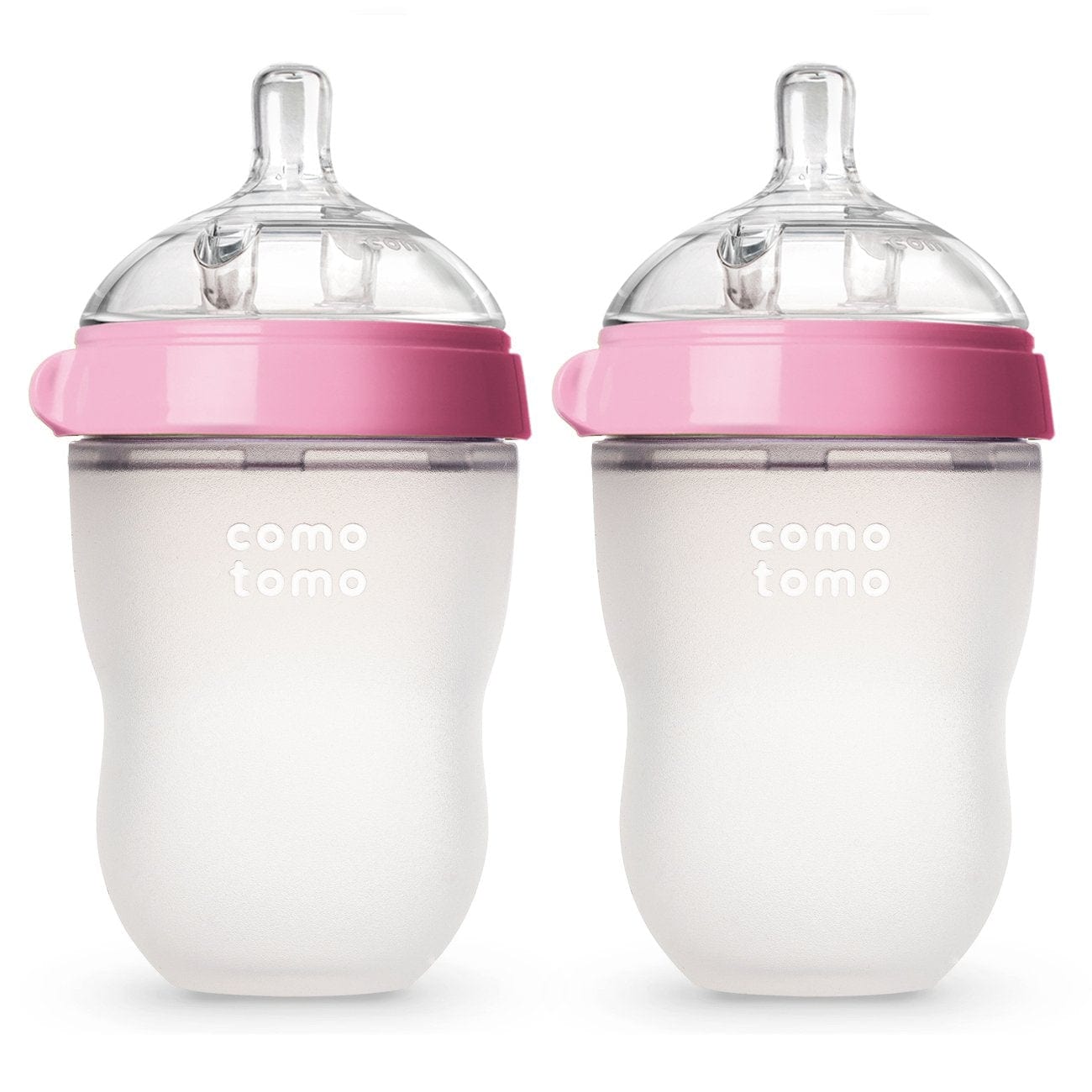 Comotomo 8 oz Baby Bottles (2 Pack) - BPA-Free, Anti-Colic, Soft Silicone Bottles for Newborns & Infants - Perfect for Breastfeeding Transition & On-the-Go Feeding