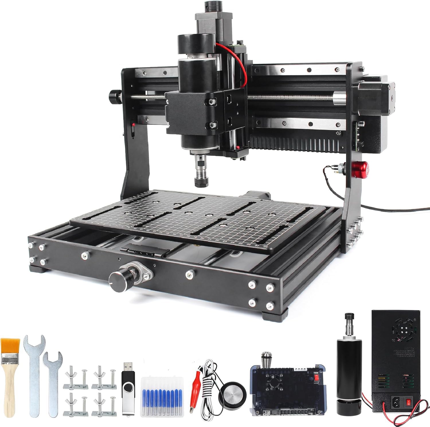 3020 Plus 3-Axis CNC Engraving Machine - 500W Desktop CNC Router for Wood, Metal, Acrylic & MDF | 11.81