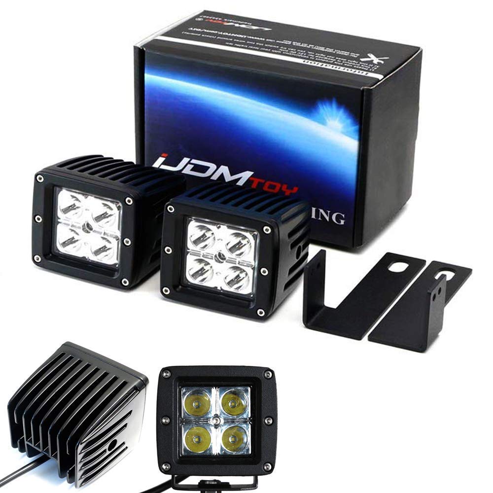 40W CREE LED Pods with Lower Bumper Mounting Bracket - Compatible with 2009-2018 Dodge RAM 2500/3500 - Off-Road Lighting for Trucks, ATVs & Trailers