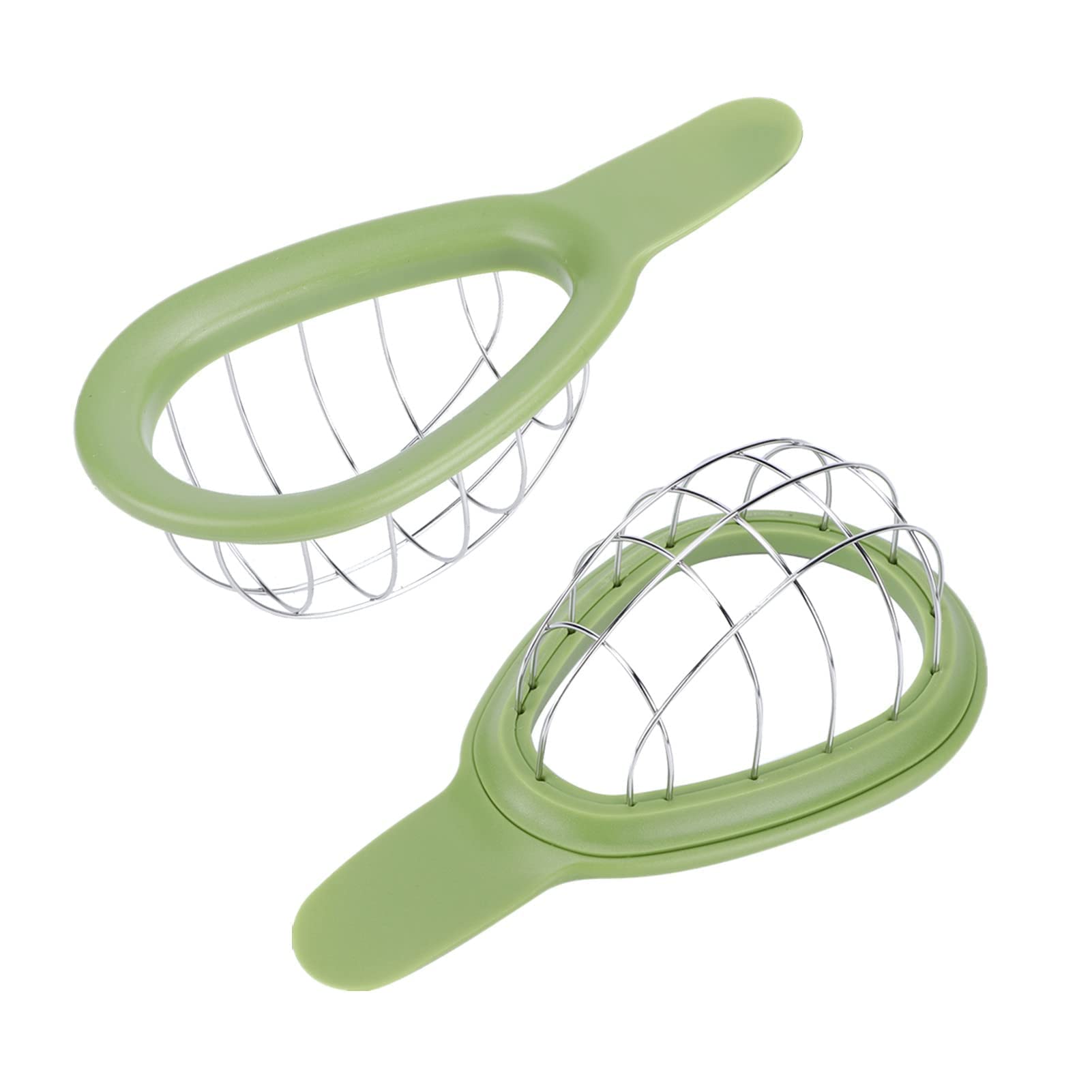 Premium Stainless Steel Avocado Cutter & Slicer Set (2-Pack) - Multi-Functional Fruit Tool for Cubing, Dicing & Separating Avocados, Melons & More - Perfect Kitchen Gadget for Salads, Smoothies & Healthy Snacks
