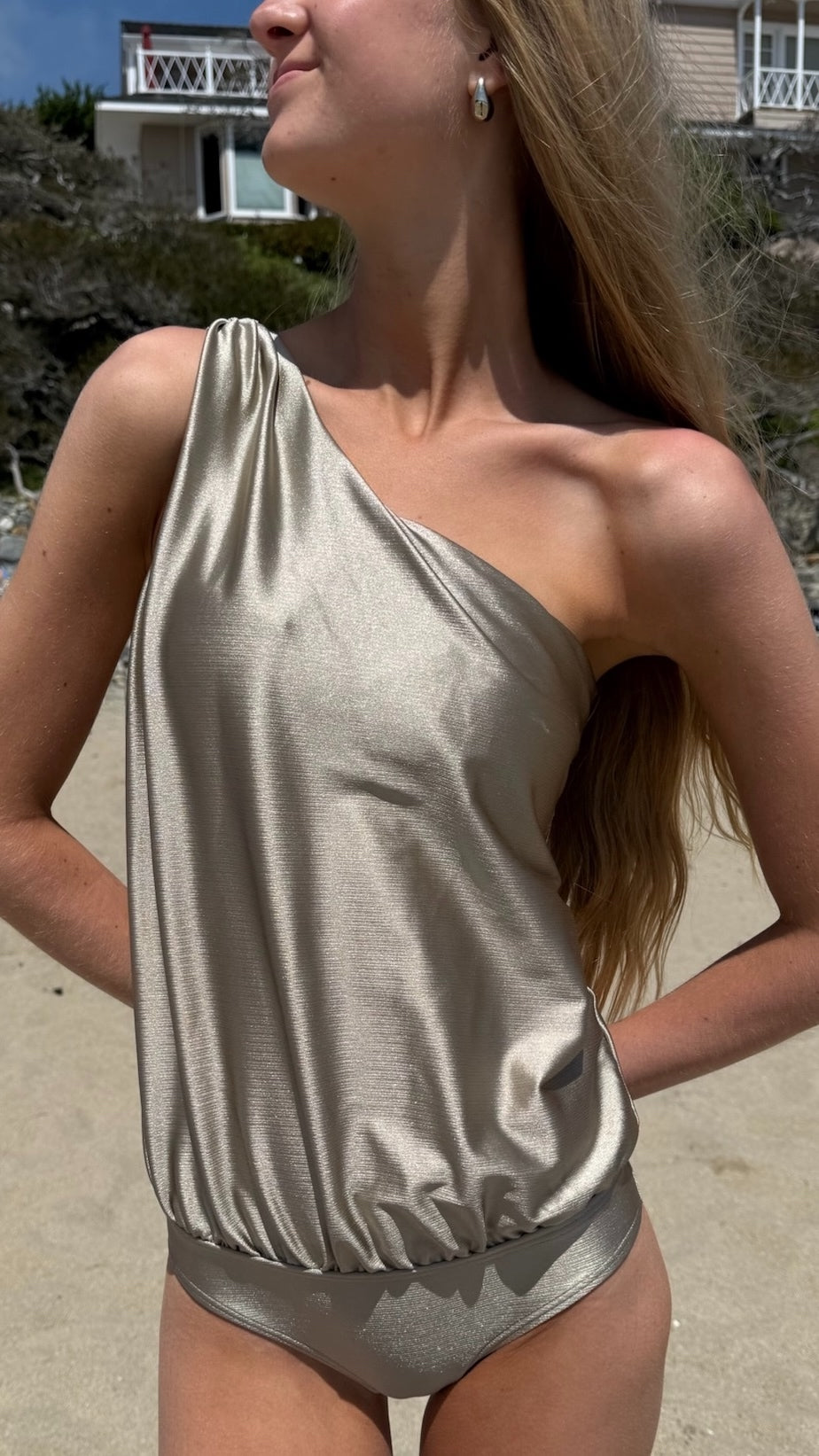 Kate Shimmer One Piece Swimsuit - Sexy High Cut Bathing Suit for Women - Perfect for Beach, Pool, and Summer Vacations
