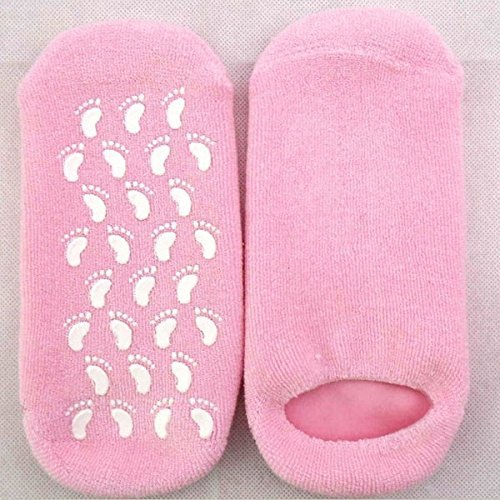 Ad Fresh Moisturizing Gel Spa Socks for Cracked Heels & Dry Skin Repair - Hydrating Treatment for Soft Feet (Multi Color) - Perfect for Pedicures, Overnight Foot Care & Relaxation at Home