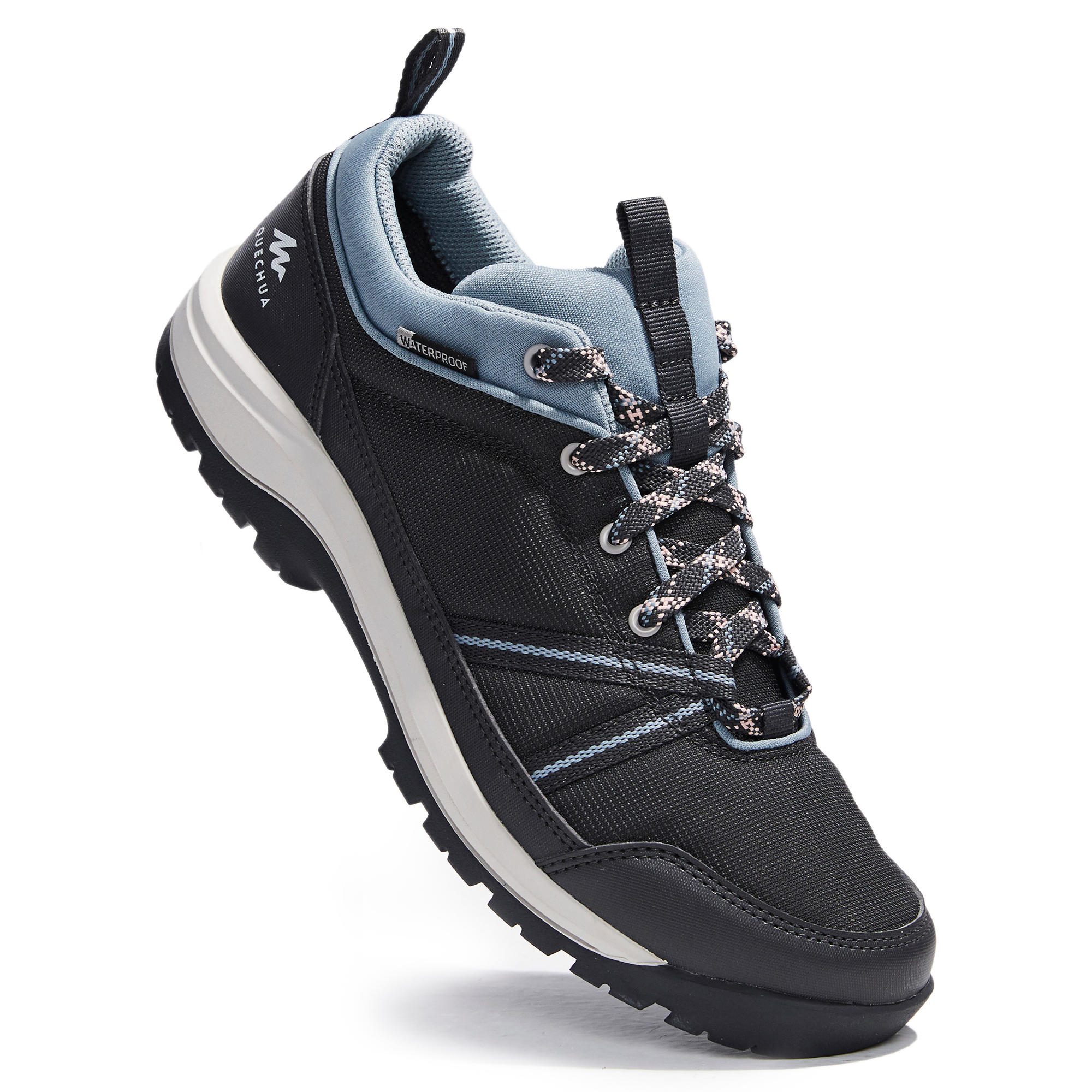 Quechua Women's Waterproof Hiking Boots NH100 Low WP - Lightweight Outdoor Shoes for Trekking, Camping & Trail Walking