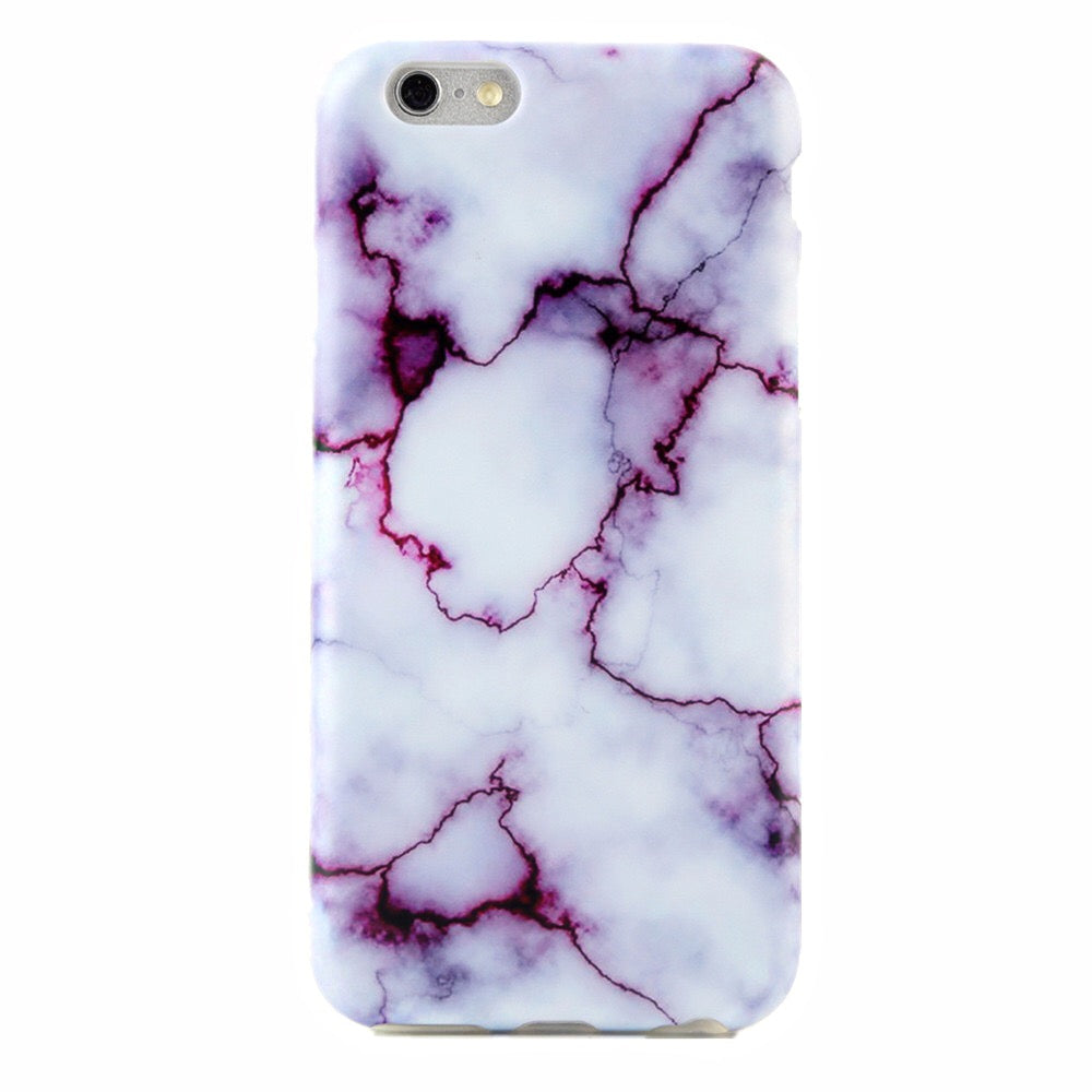 Stylish Purple Streak Marble iPhone Case - Trendy Protective Cover for iPhone 12/13/14/Pro/Max - Perfect for Everyday Use, Office & Travel