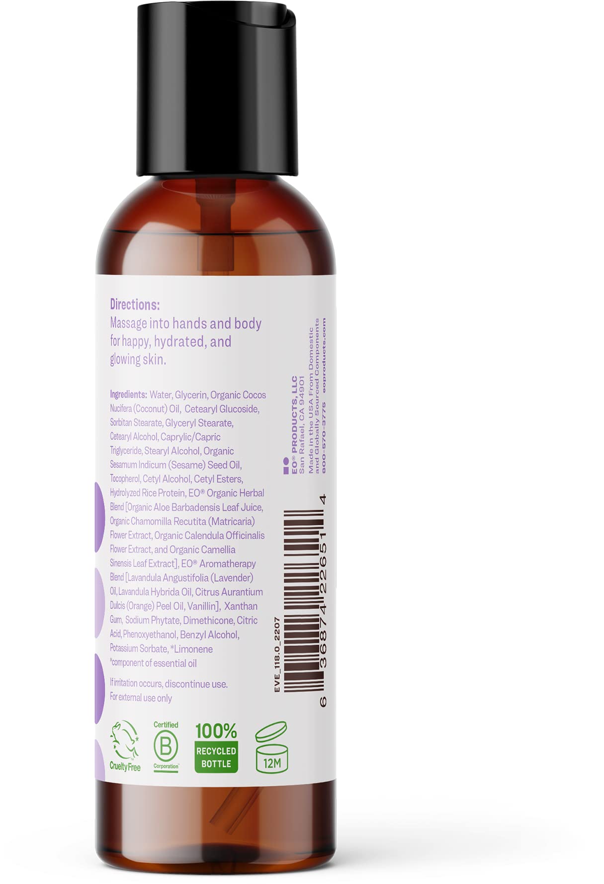 Organic Hand & Body Lotion Travel Size - 2oz Pack of 12 | Vanilla Lavender Scent | Plant-Based with Coconut Oil, Aloe Vera & Vitamin E | Moisturizing Dry Skin for Home, Office & Travel Use