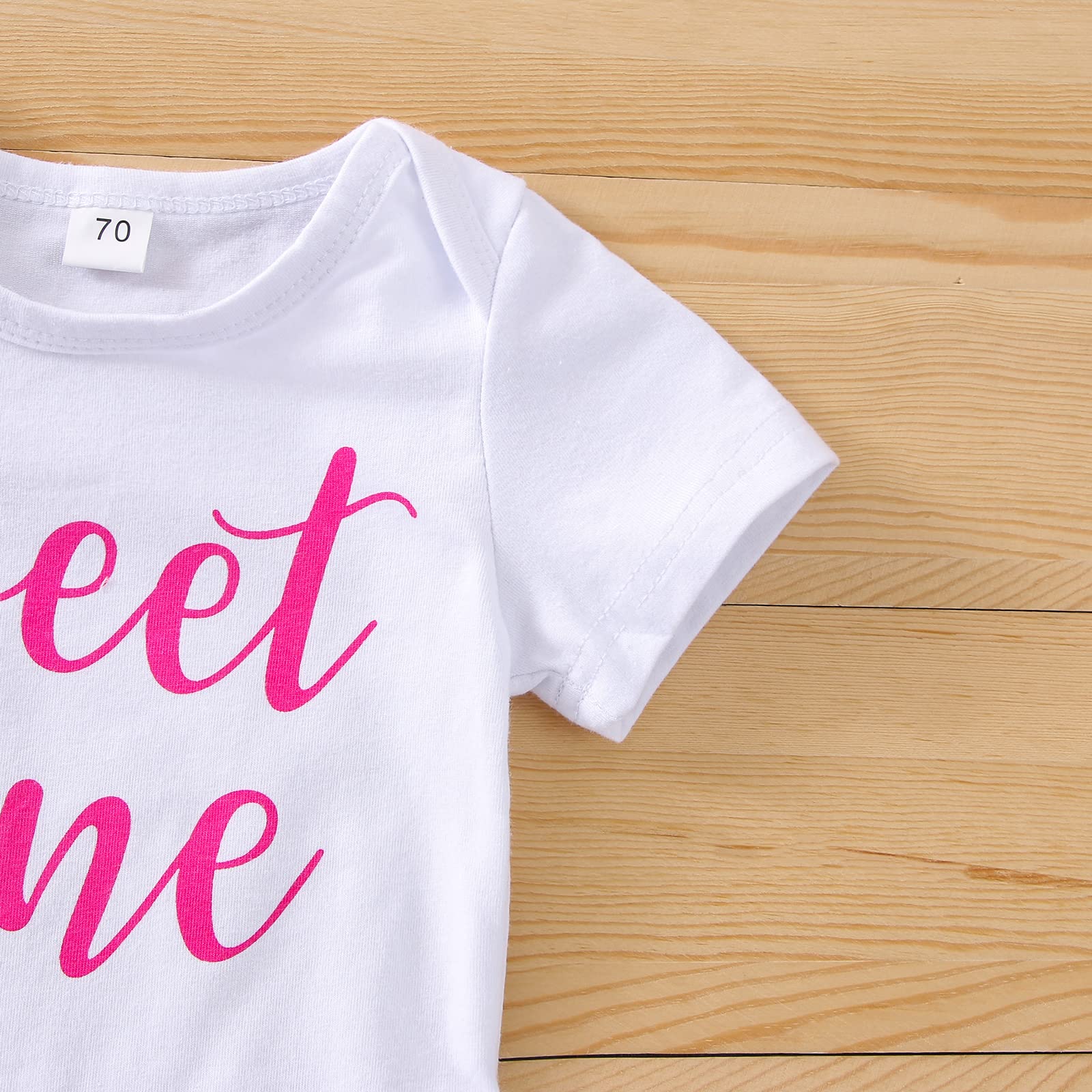 ZyHwShine Toddler Baby Girl Birthday Outfit - Sweet Short Sleeve T-Shirt & Donut Shorts/Flare Pants 2-Piece Summer Clothes Set | Perfect for Birthday Parties, Photo Shoots & Playdates