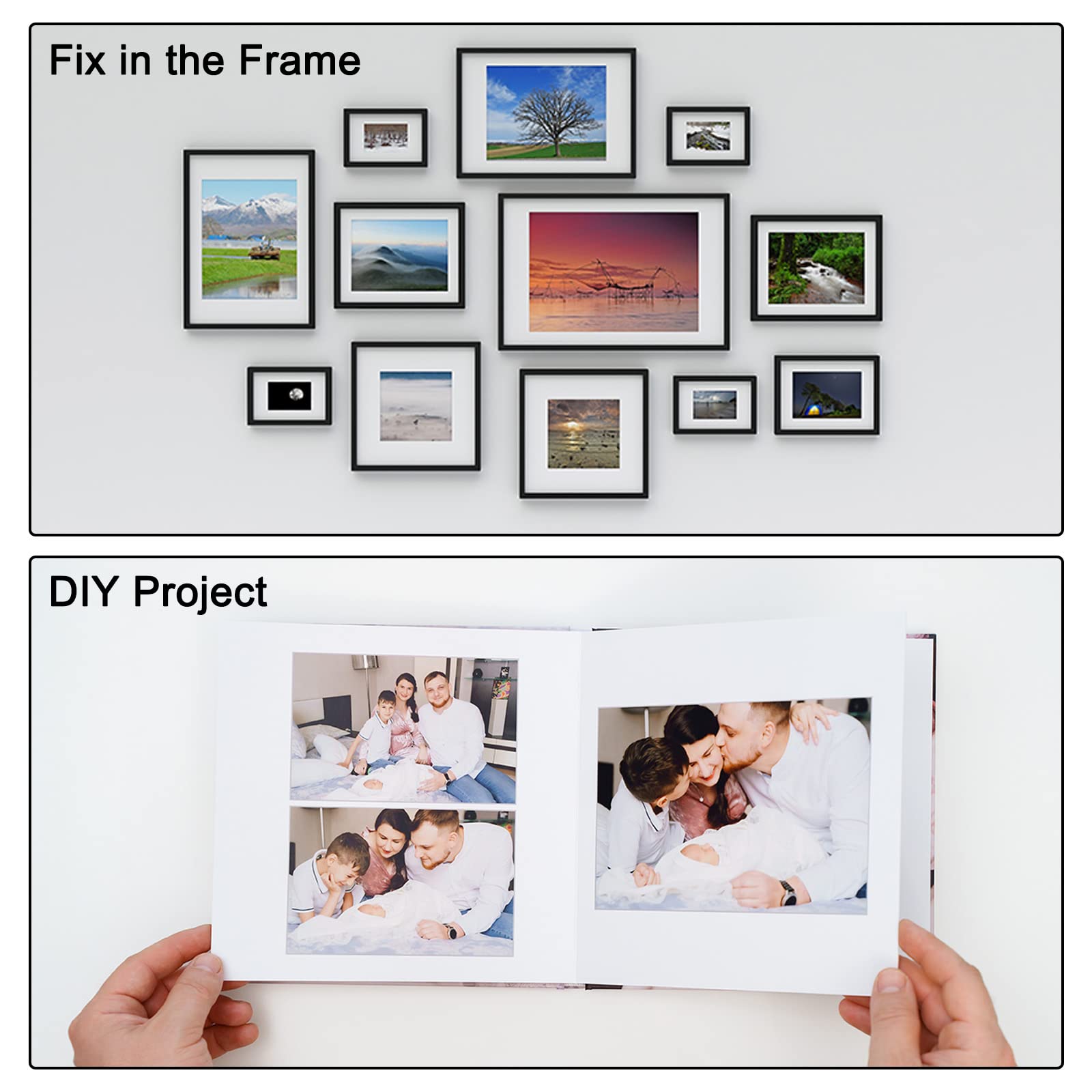 PATIKIL 5x7 Photo Paper 100 Sheets - 200GSM Glossy Printer Paper for Home & Office Photos