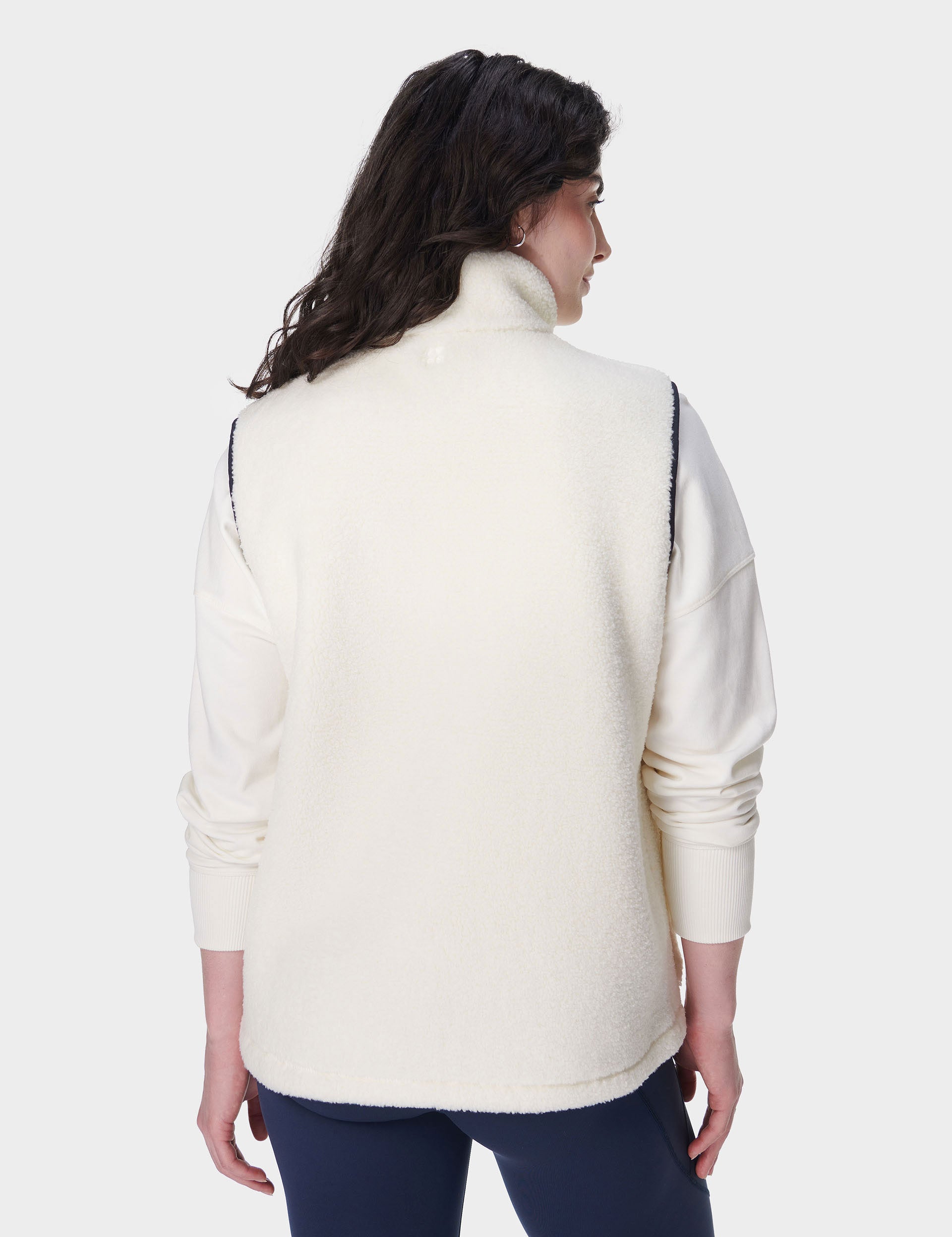 Soft Plush Gilet in Lily White - Cozy Winter Vest for Women, Perfect for Outdoor Activities & Casual Wear