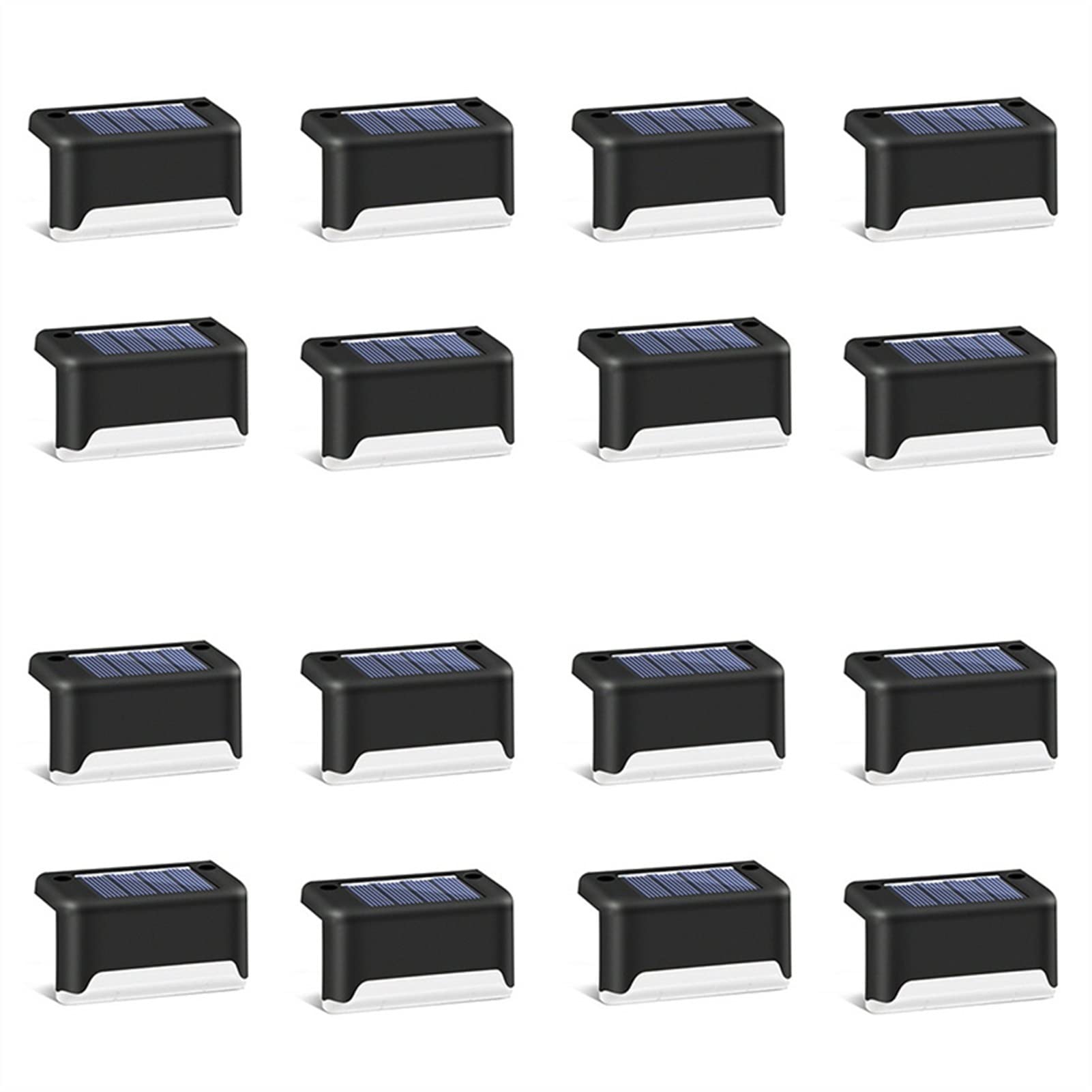 16PCS Solar Garden Lights Outdoor Waterproof - Decorative LED Fence Lamps for Patio, Stairs, Pathway & Yard | Solar Powered Landscape Lighting for Garden Decor & Nighttime Safety