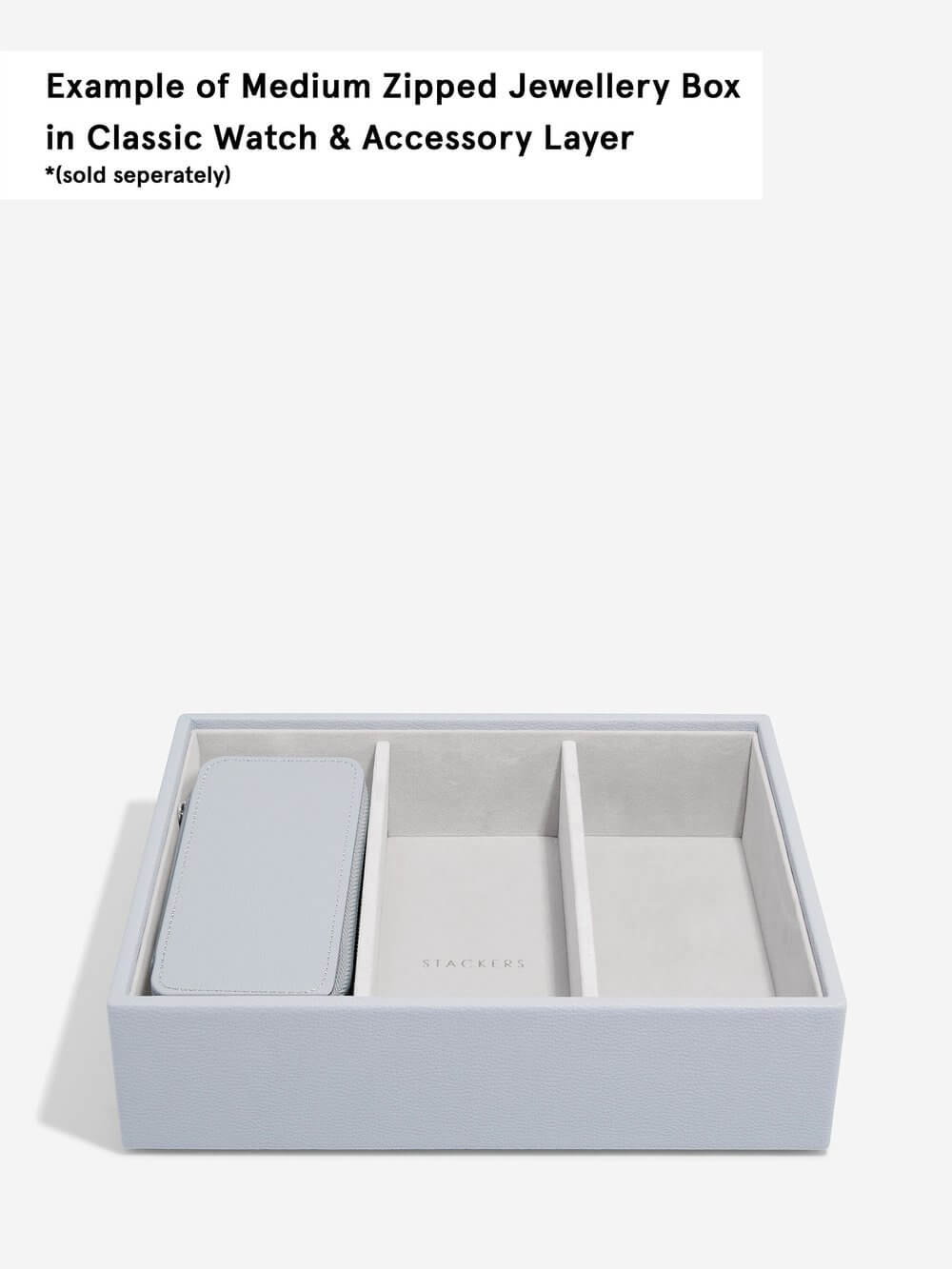 Lavender Stackable Travel Jewelry Box - Medium Size Organizer for Necklaces, Rings & Earrings - Perfect for Vacation, Business Trips & Gifts