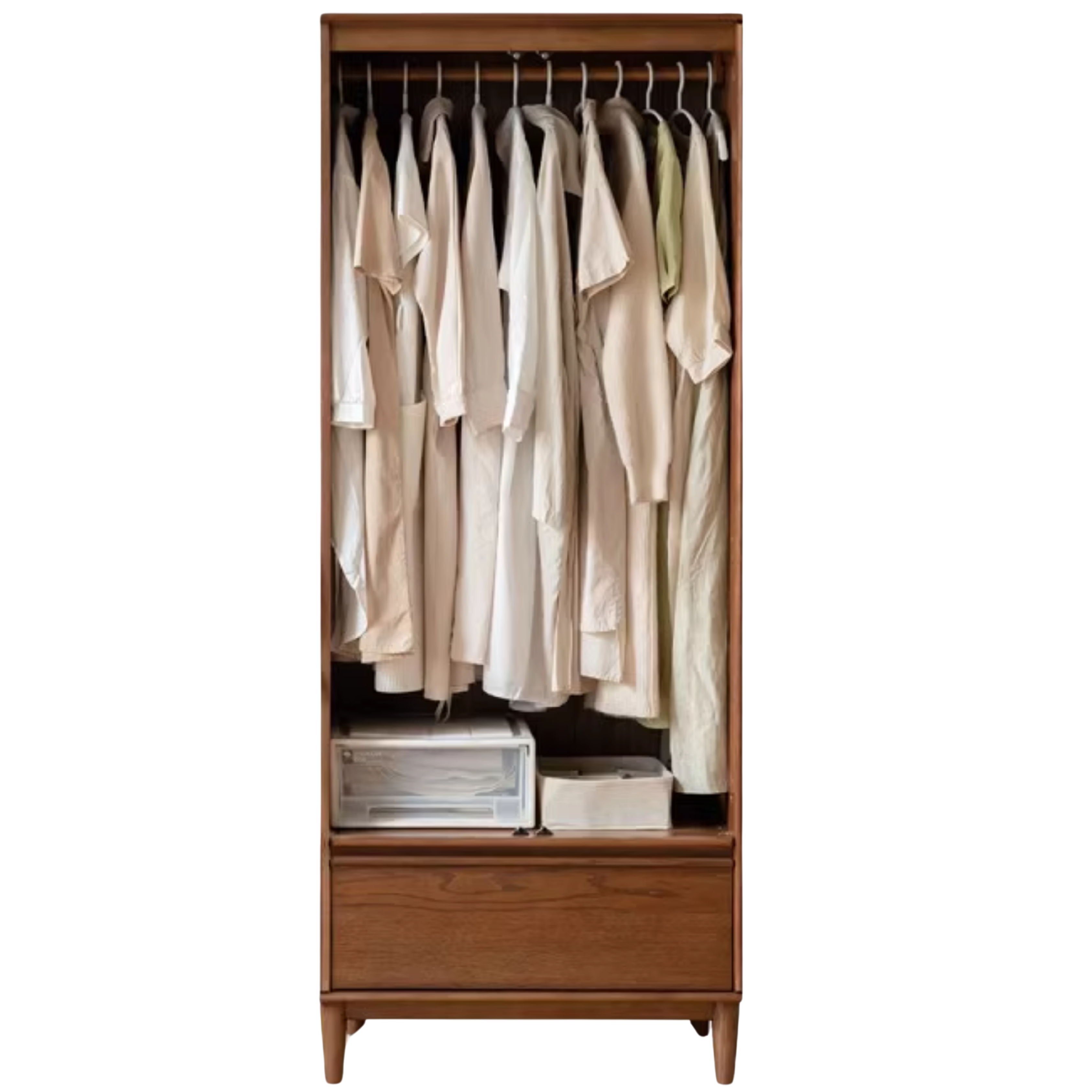 31.4x22.4x78.7 inch / 80x57x200 cm / Walnut Color / Two door wardrobe