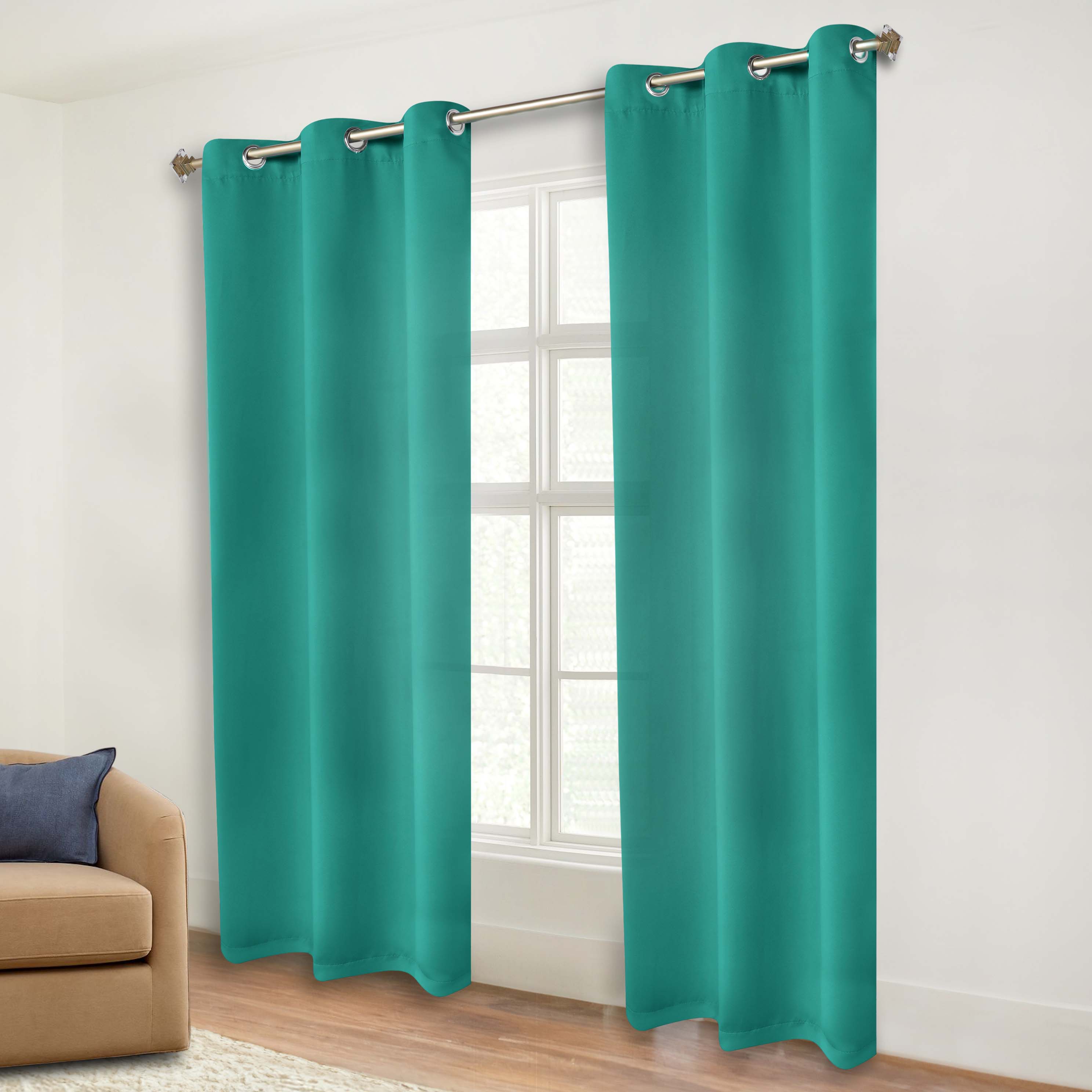 Premium Blackout Curtains Set of 2 - 100% Room Darkening, Machine Washable & Noise Reducing for Bedroom, Nursery & Home Theater