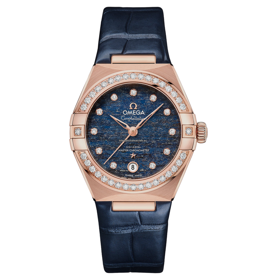 Omega Constellation 29mm Watch - Sedna™ Gold Case & Leather Strap 131.58.29.20.99.006 | Luxury Women's Timepiece for Business & Special Occasions