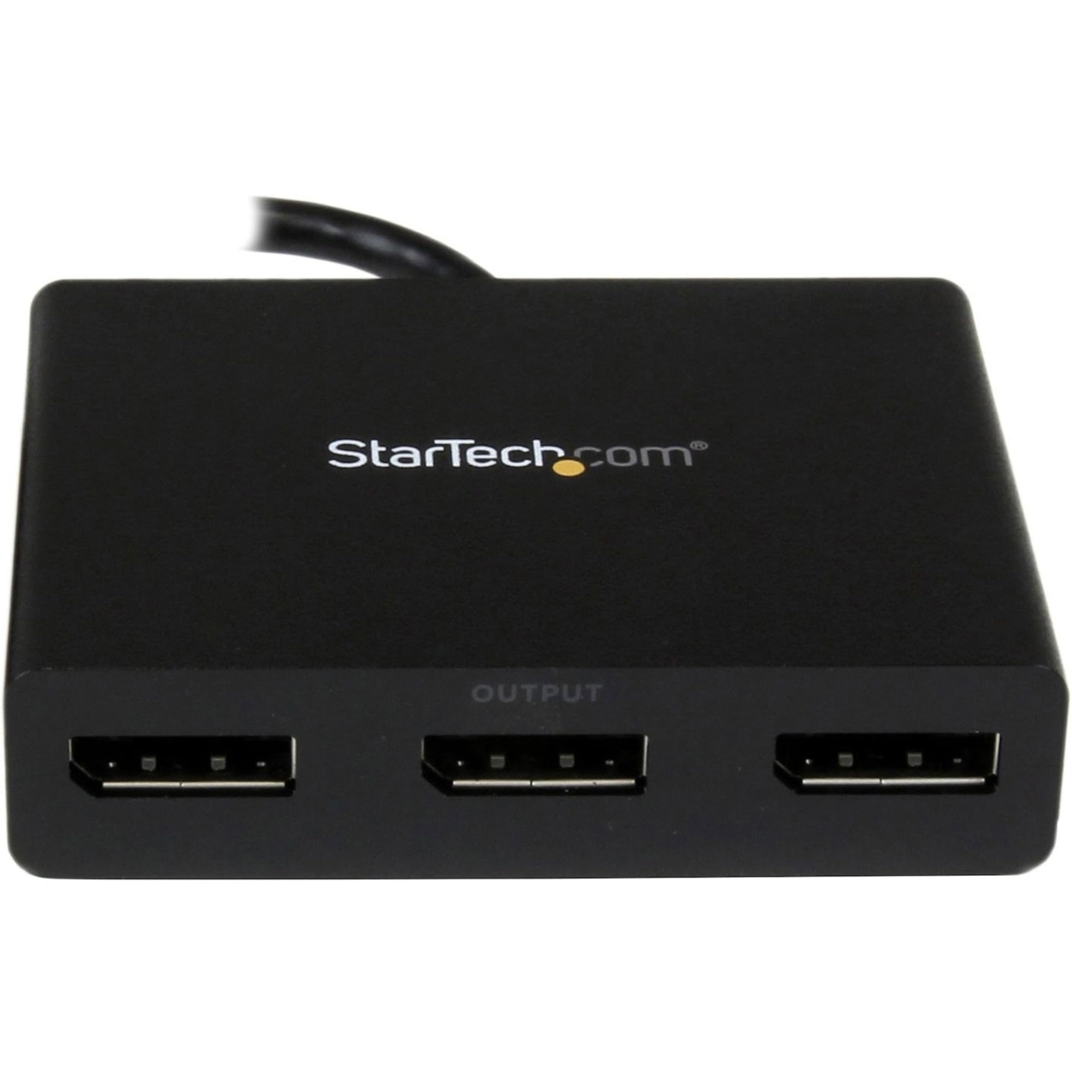 StarTech.com 3-Port DisplayPort 1.2 Splitter - Multi-Monitor Adapter for Dual 4K 30Hz & 1080p 60Hz - MST Hub for Windows PCs (MSTDP123DP) - Perfect for Gaming, Office Work & Video Editing
