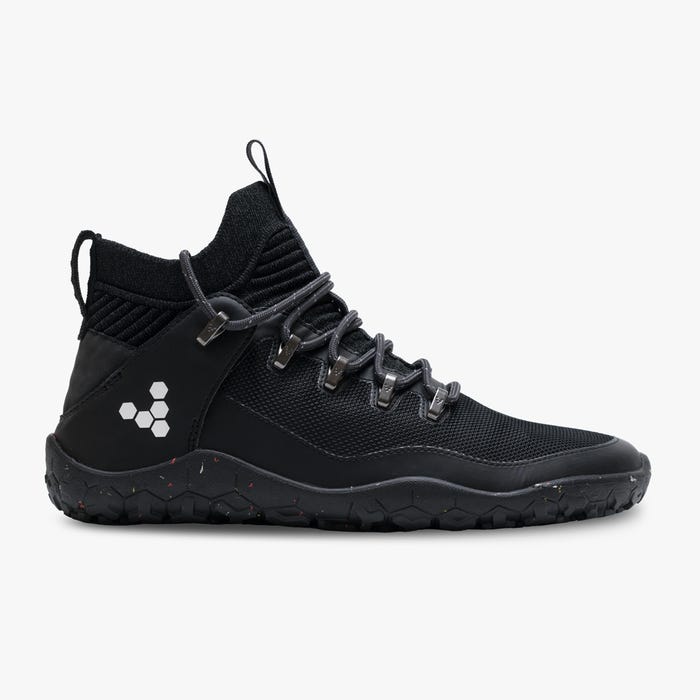 Vivobarefoot Magna Trail II FG Men's Barefoot Hiking Shoes - Obsidian Black for Outdoor Trail Running & Adventure Travel
