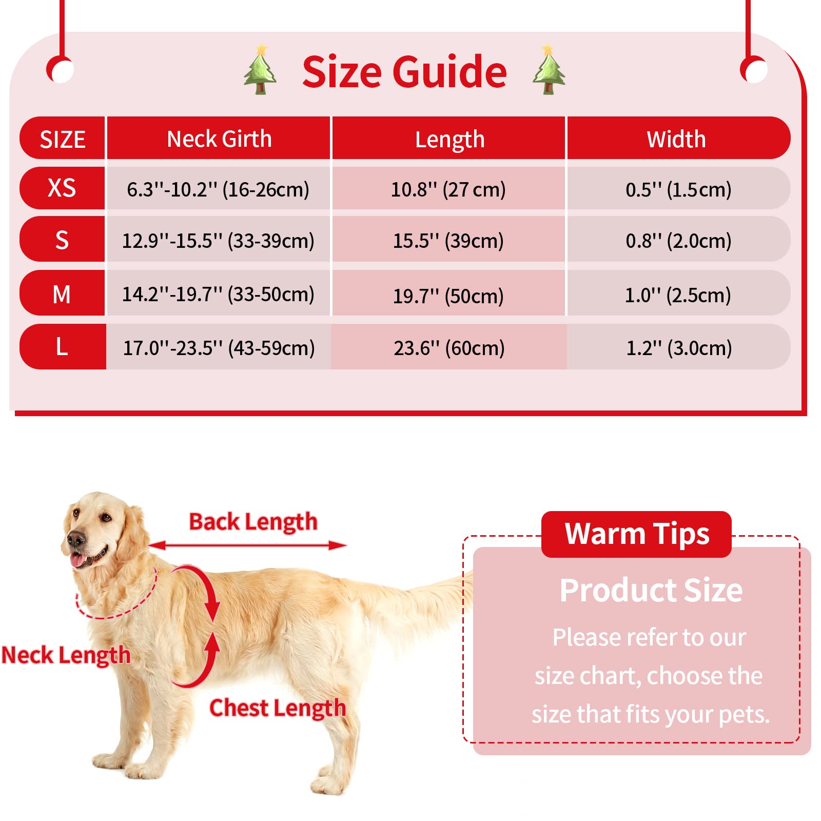 Malier Dog Collar with Bow Tie - Christmas Classic Plaid Snowflake Pet Collar for Small Medium Large Dogs & Cats (Scotland Red Plaid, Small) | Perfect for Holiday Photos & Winter Walks