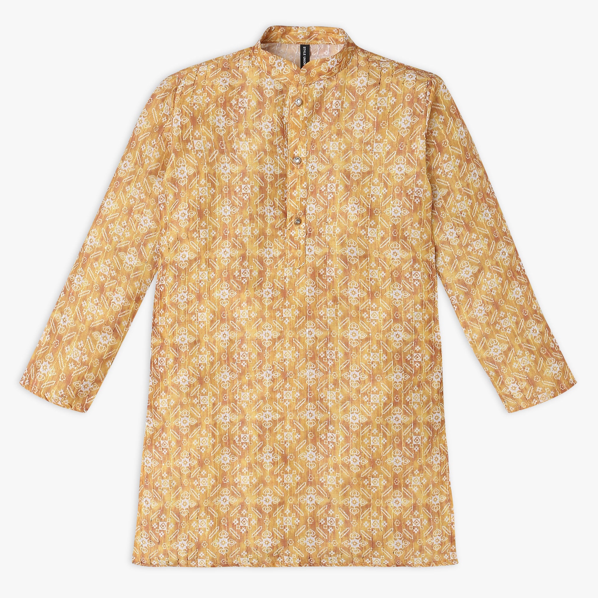 Boys Regular Fit Printed Kurta with Pant Set - Traditional Indian Outfit for Festivals, Weddings & Special Occasions