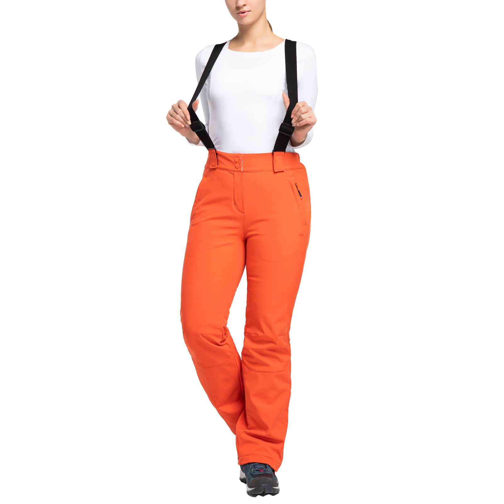 33,000ft Women's Waterproof Ski Bibs - Windproof Snow Pants for Skiing & Snowboarding with Detachable Suspenders | Winter Sports, Cold Weather Outdoor Activities