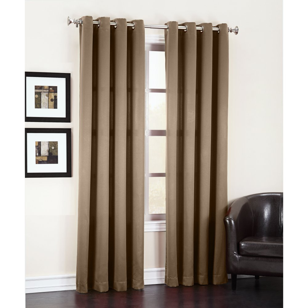 Sun Zero Barrow Blackout Grommet Curtain - Single Panel for Bedroom & Living Room