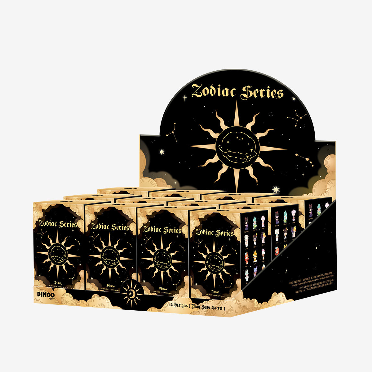 Dimoo Zodiac Series Collectible Figures - 12-Piece Chinese Zodiac Character Set for Display & Gifts - Perfect for Home Decor, Office Desk, and Anime Fans Collection