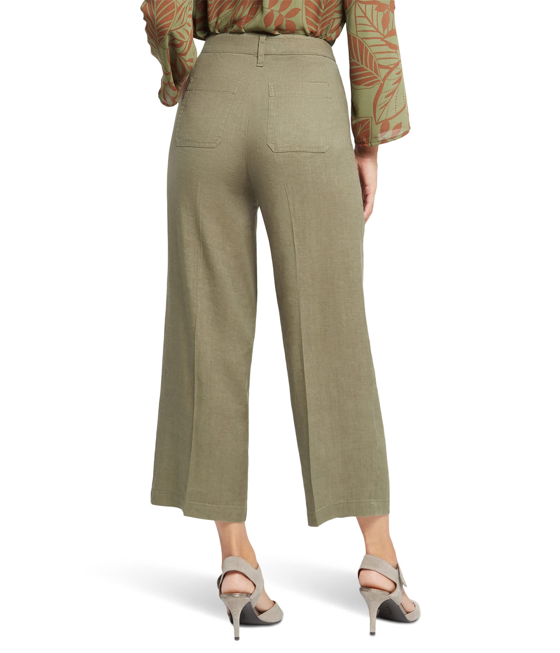 NYDJ Women's Wide Leg Cropped Cargo Pants - Comfortable Stretch Fabric for Casual Wear & Outdoor Activities