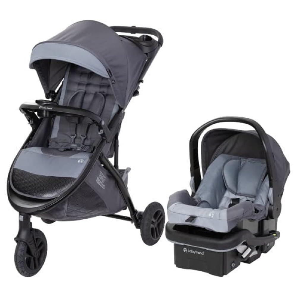 Baby Trend Tango 3 All-Terrain Stroller Travel System with EZ-Lift PLUS Infant Car Seat - Ultra Grey | Lightweight Compact Stroller for Newborns & Toddlers | Perfect for Travel, Shopping & Outdoor Adventures