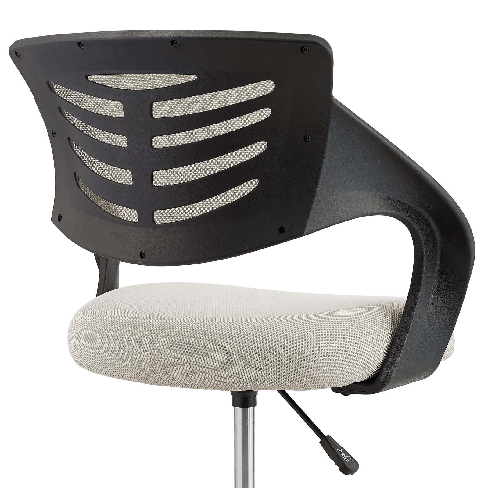 Modway Thrive Adjustable Drafting Chair - Ergonomic Tall Office Chair for Standing Desks, Gray - Perfect for Architects, Artists & Home Office Workspaces