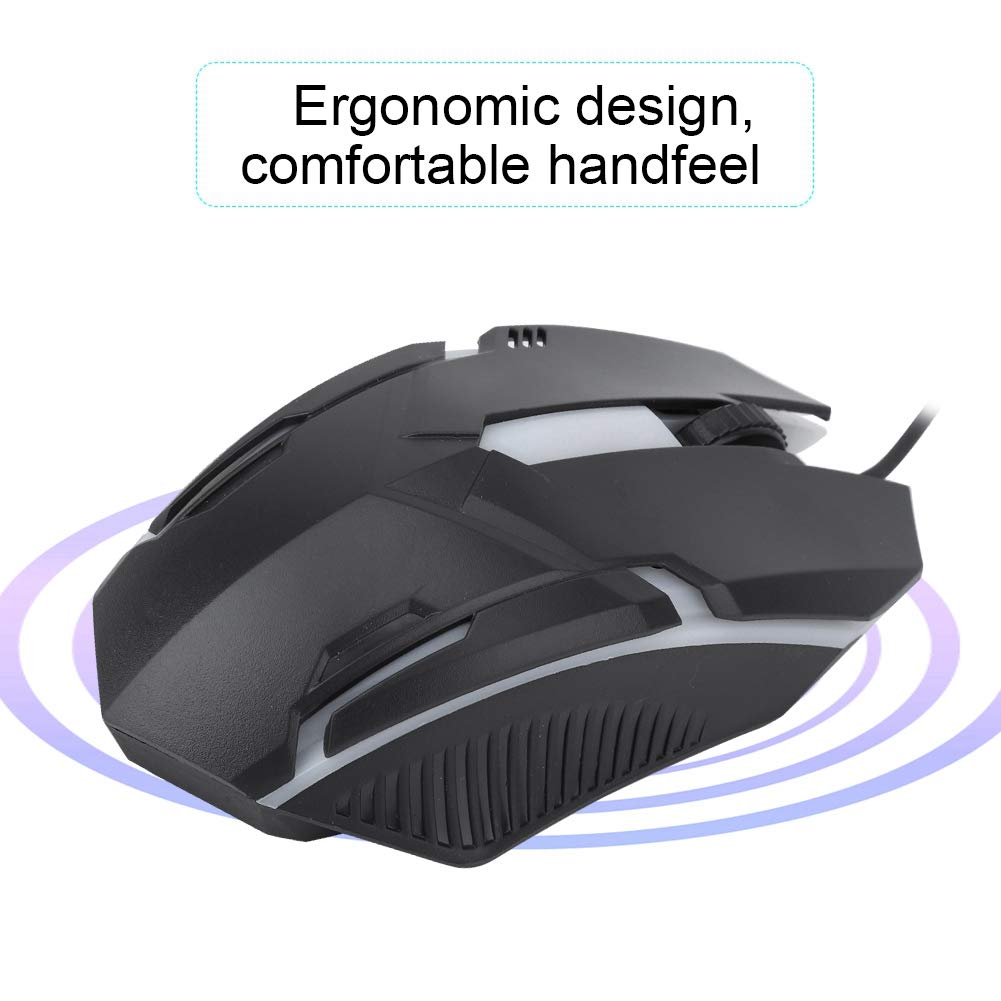 Wired Backlit Gaming Mouse - 16DPI Adjustable, Anti-Fall Durable Design, Lightweight & Ergonomic for PC, Laptop, Office & Esports | Perfect for FPS, MOBA Games & Long Work Sessions