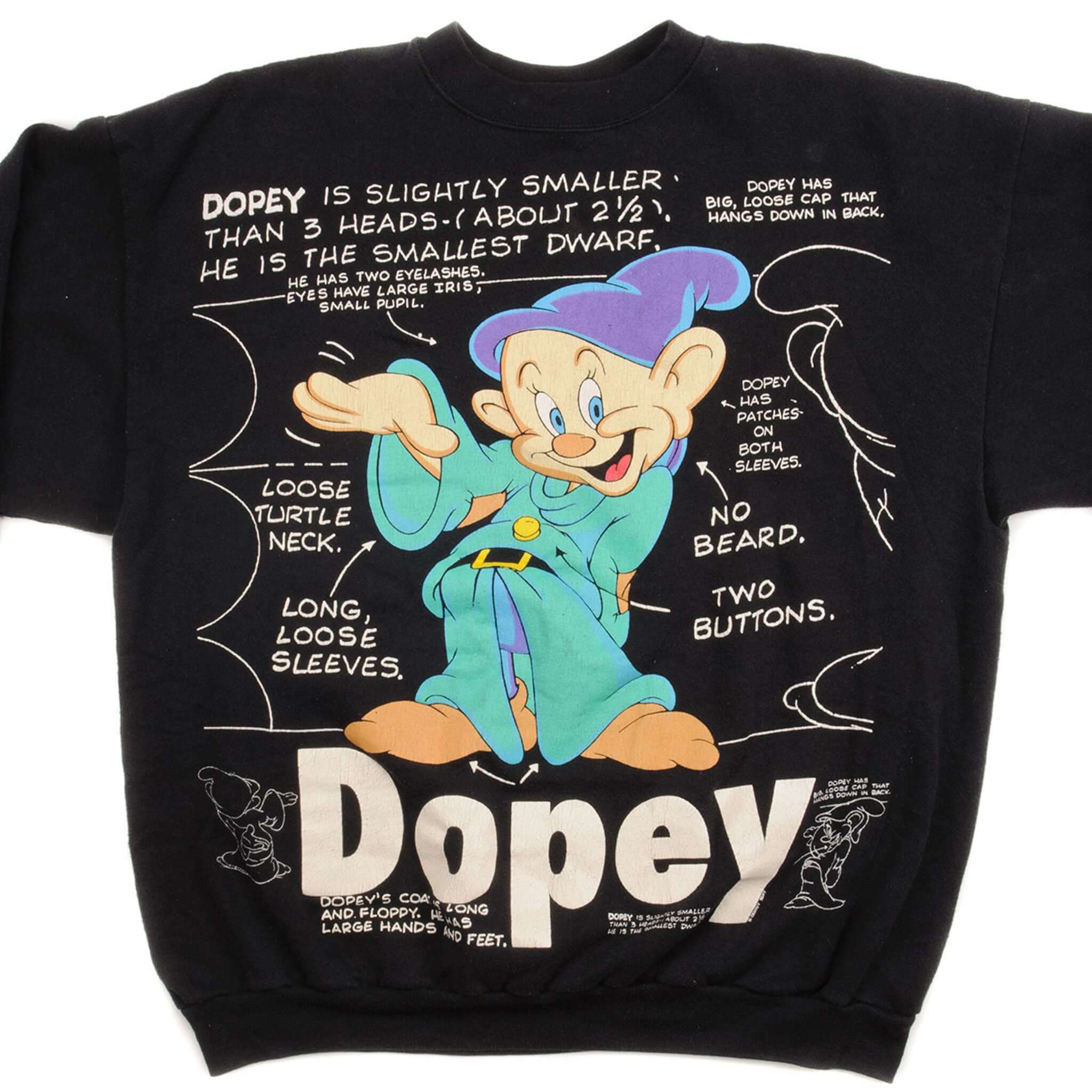 Vintage Disney Dopey Sweatshirt - Large Size | Soft & Comfortable Pullover for Disney Fans, Casual Wear & Collectors